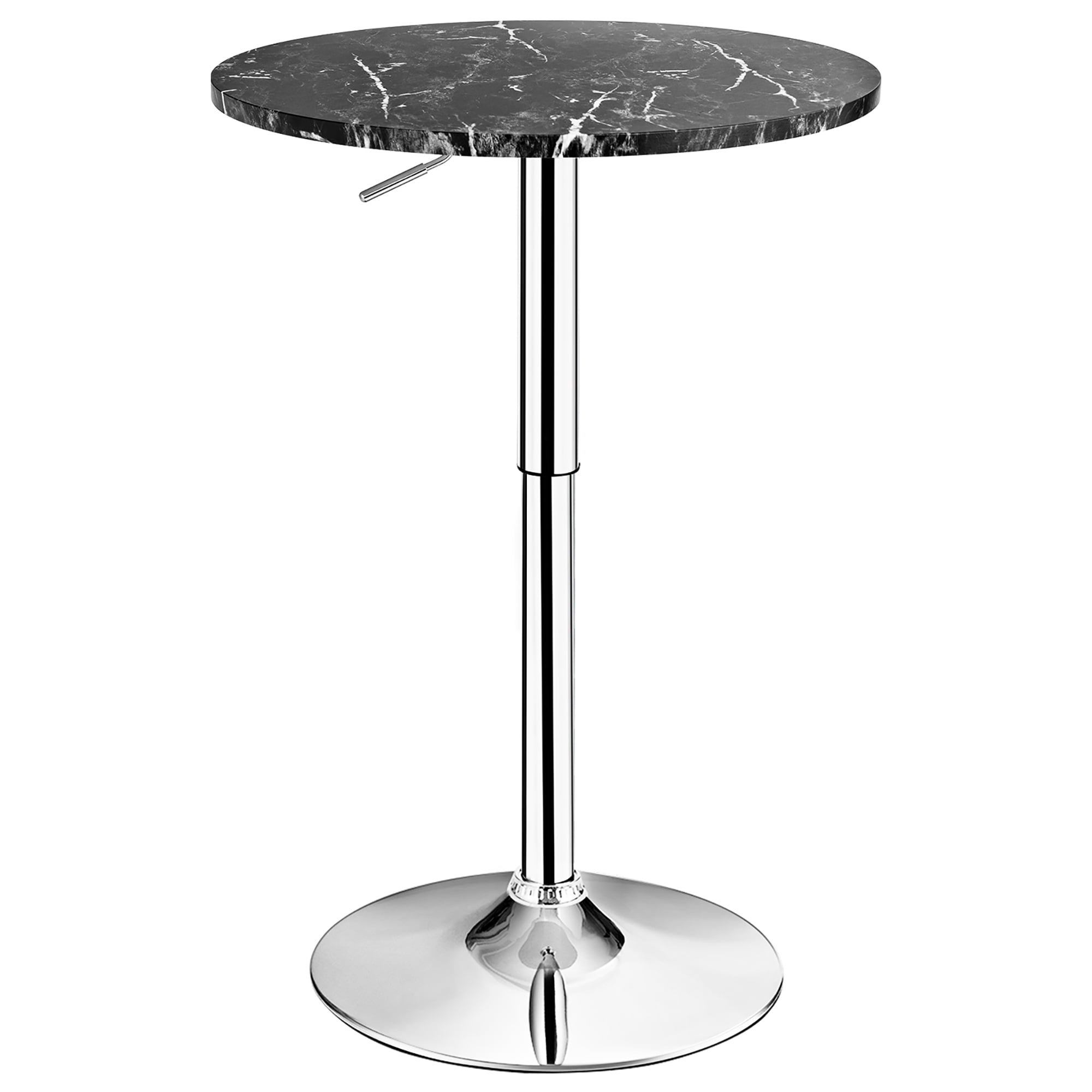 Costway Swivel Top Round Pub Table, Black