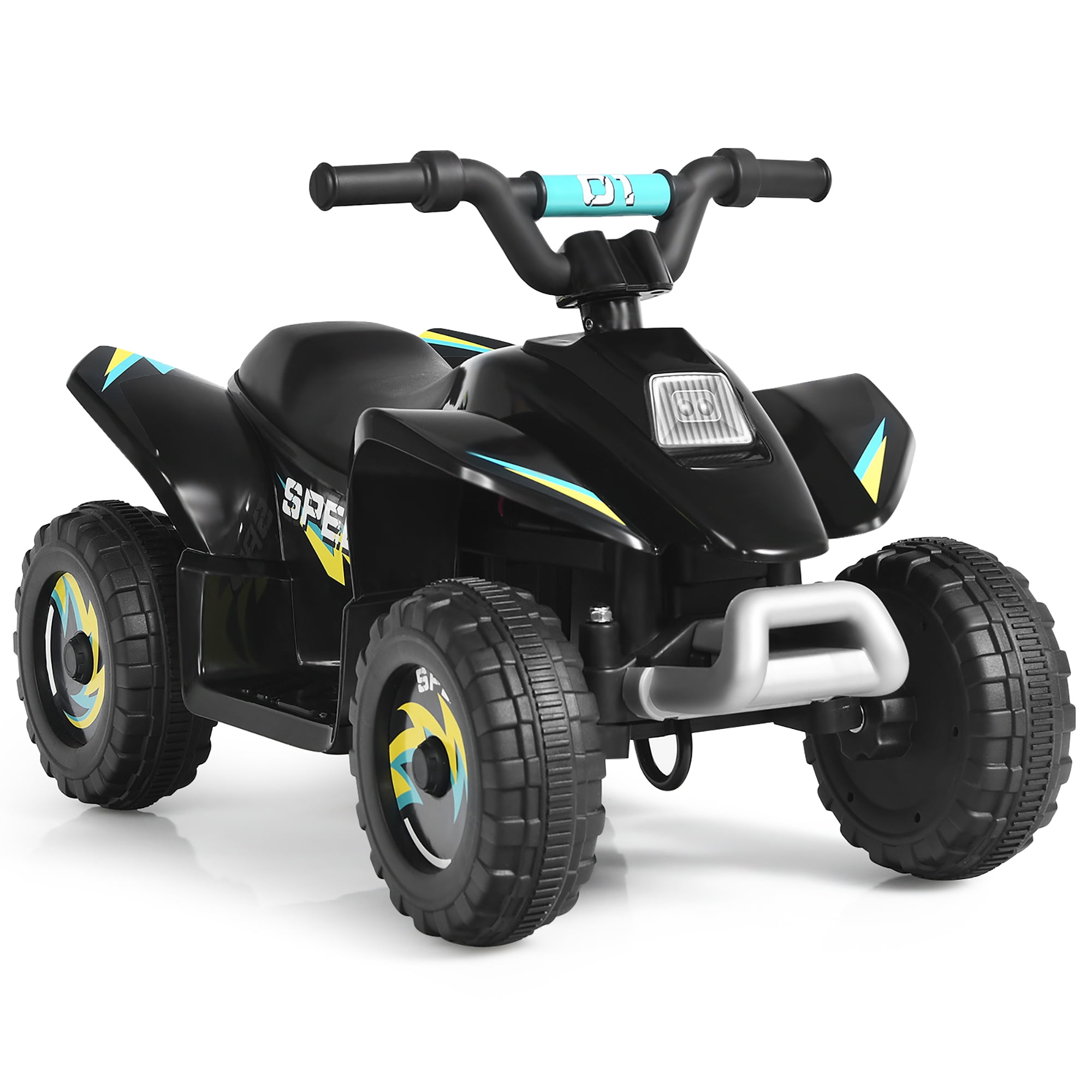 Costway 6V Kids Electric Quad ATV 4 Wheels Ride on Toy Toddlers Forward & Reverse Black