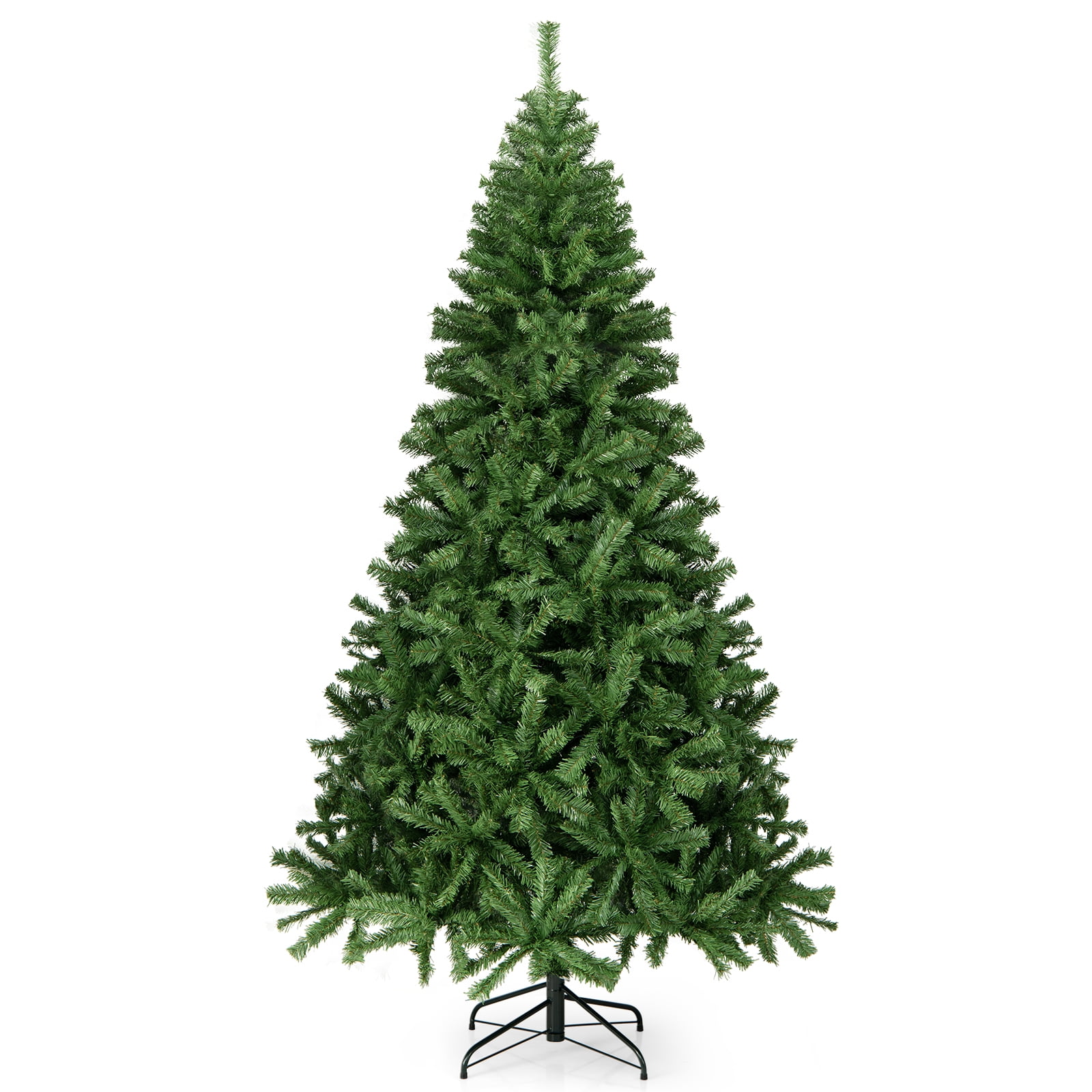 Costway 7.5FT PVC Christmas Tree 1346 Tips Hinged Solid Metal Leg