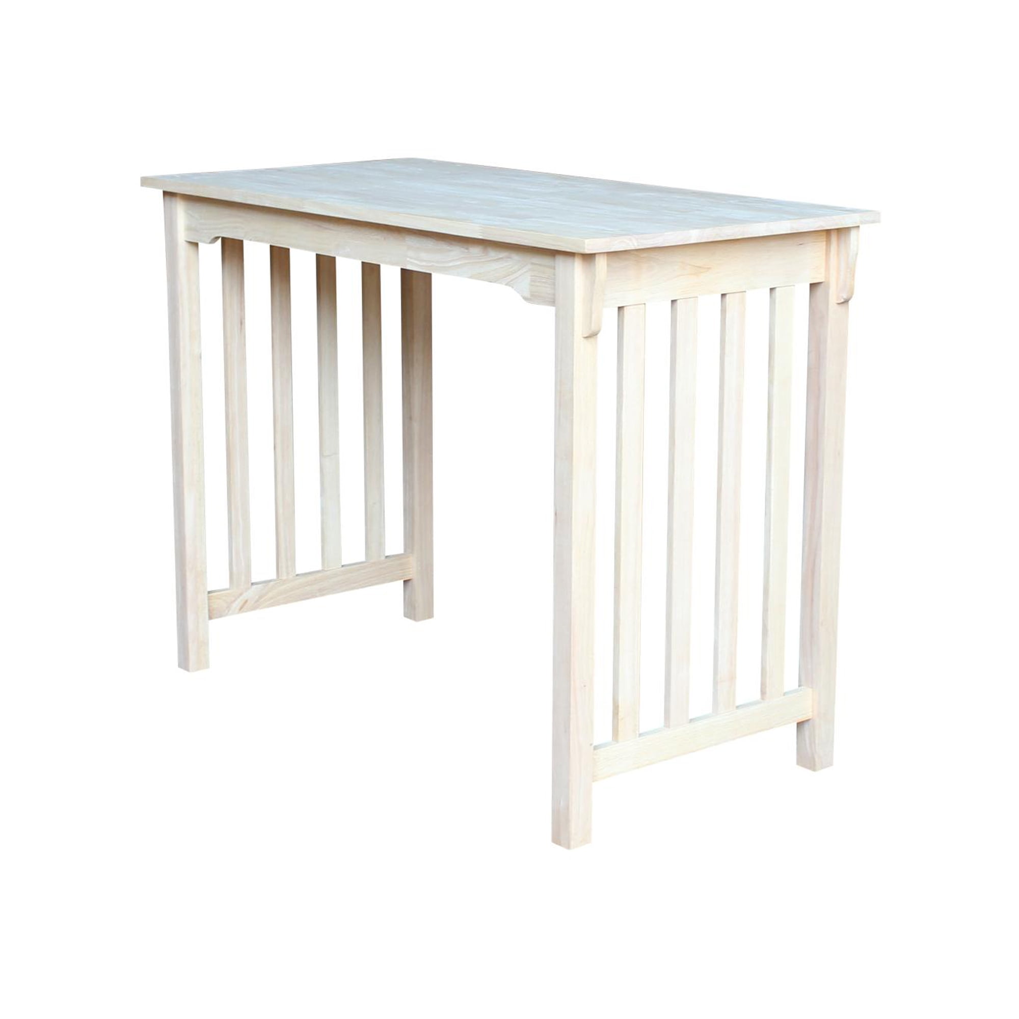 International Concepts 48" Solid Wood Counter Height Table, Unfinished Rectangle Dining Table