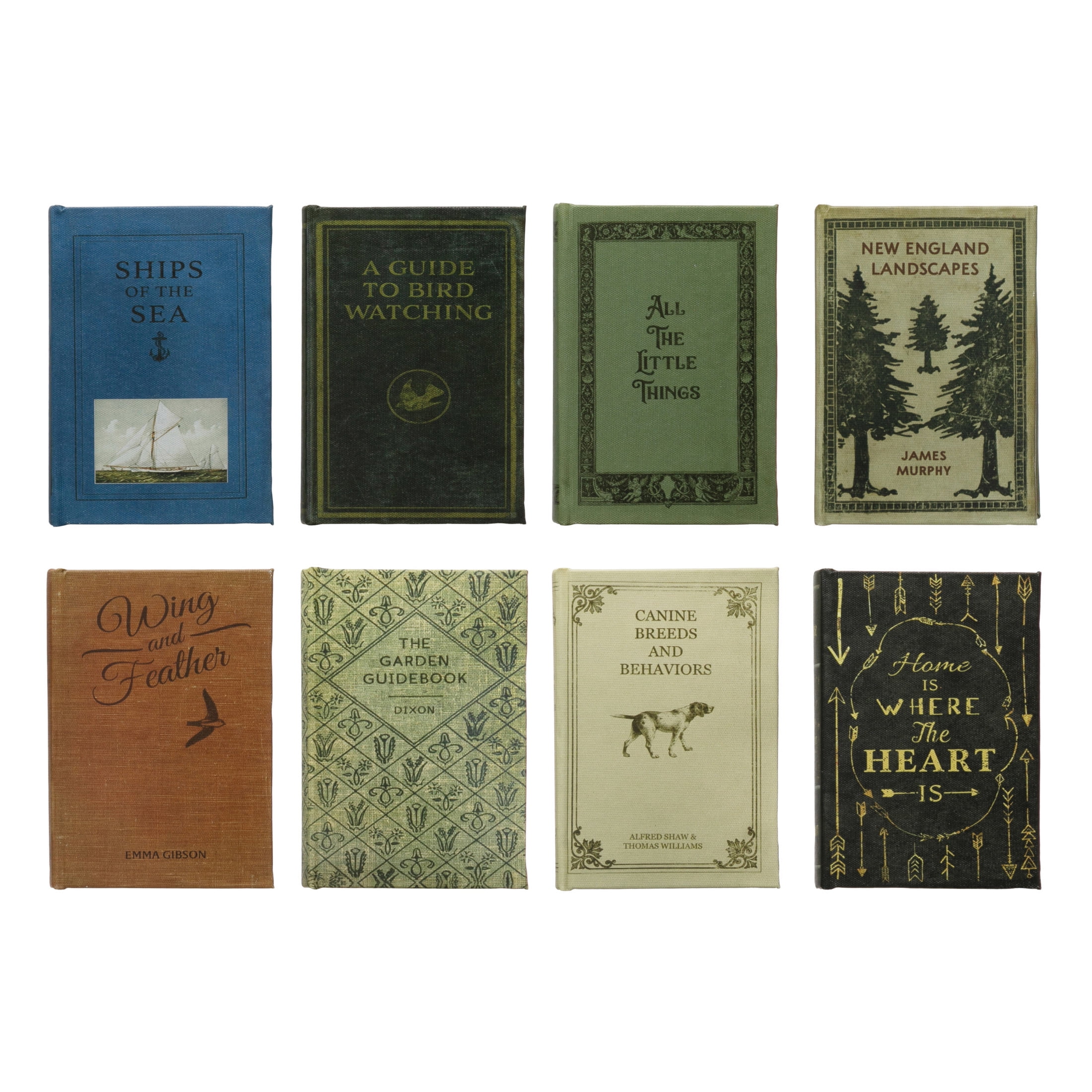 Creative Co-Op Set of 8, 5.25"H Book Box