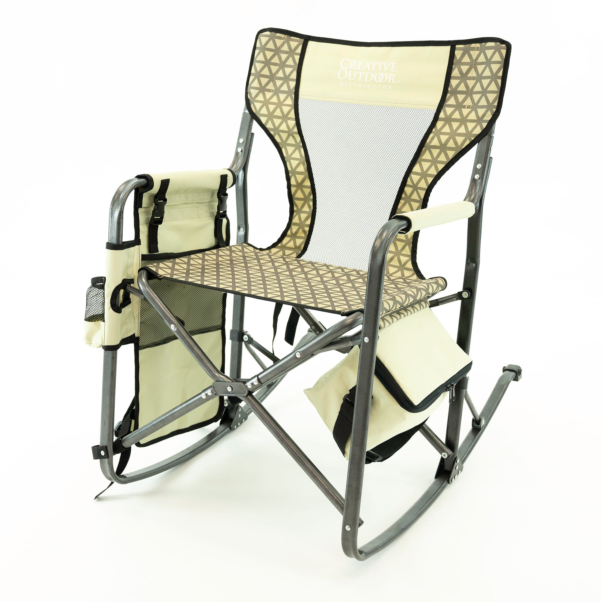 Creative Outdoor Folding Rocking Chair Beach Chair for Camping and Picnic, Earh Diamond