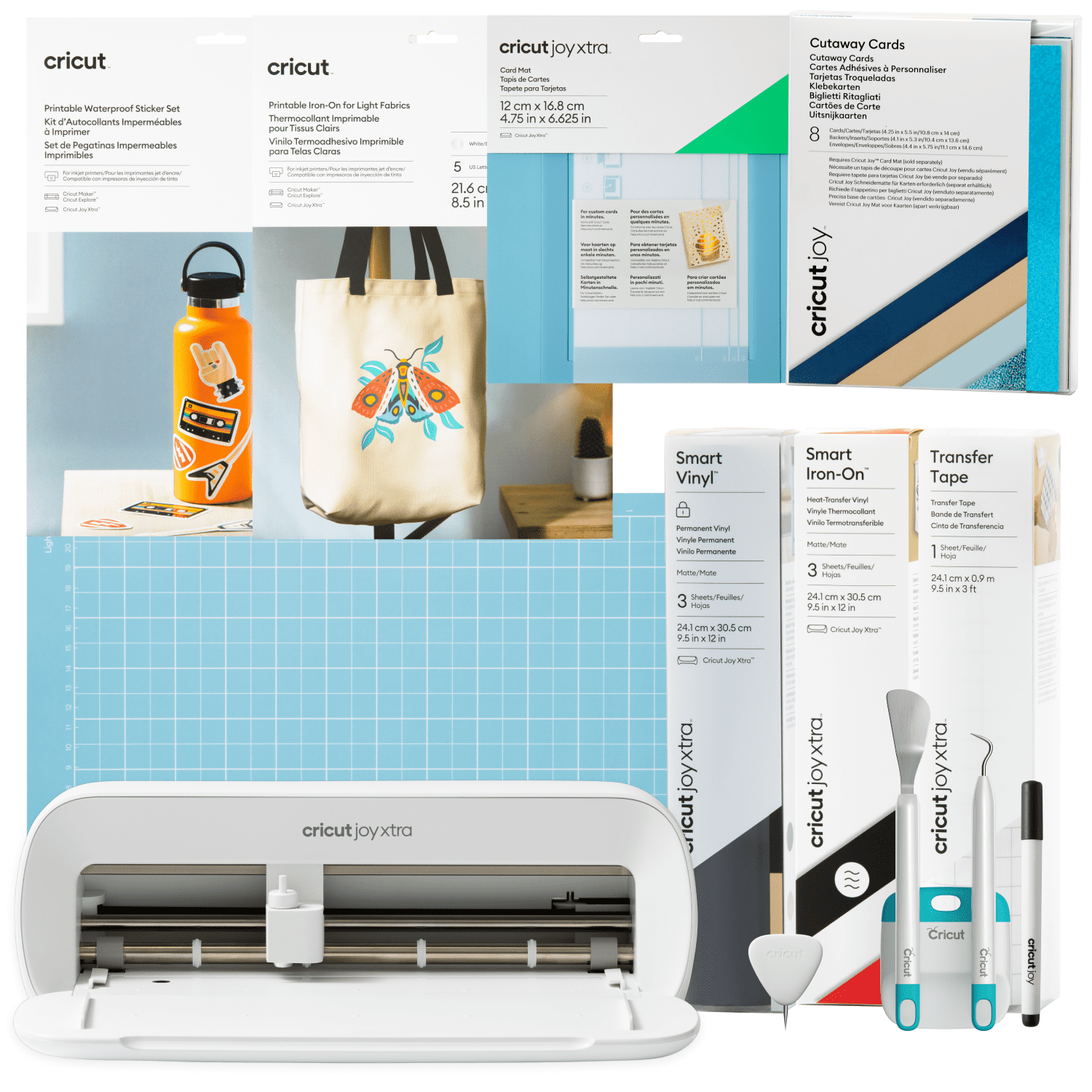Cricut Joy Xtra™ Smart Die-Cutting Machine + Starter Bundle Kit, White