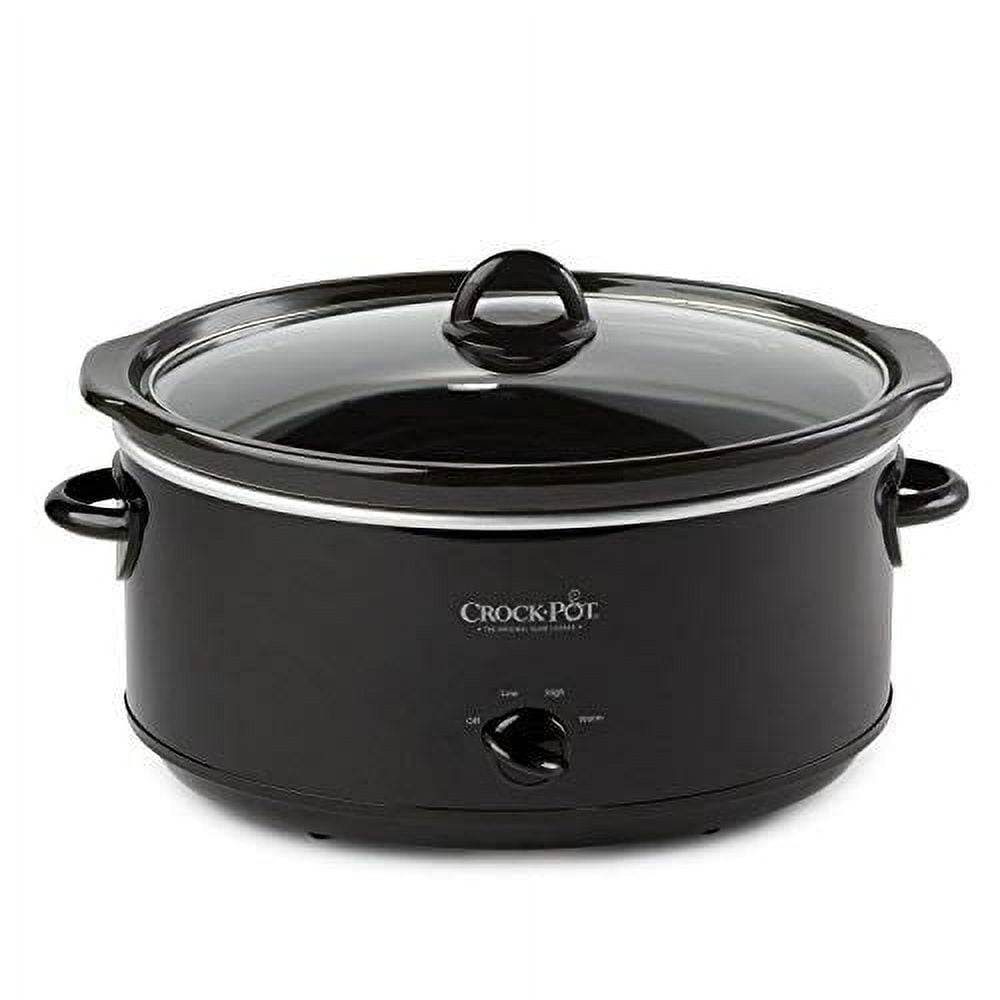 Crock-Pot SCV800-B 8-Quart Black Oval Manual Slow Cooker with Warm Settings