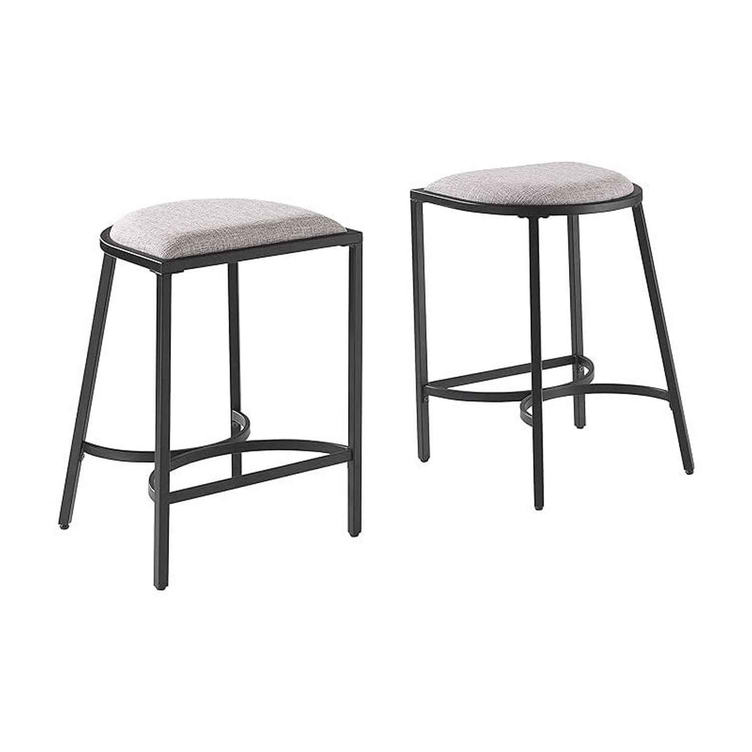 Crosley Furniture Ellery Upholstered Seat Counter Height Bar Stools Set of 2
