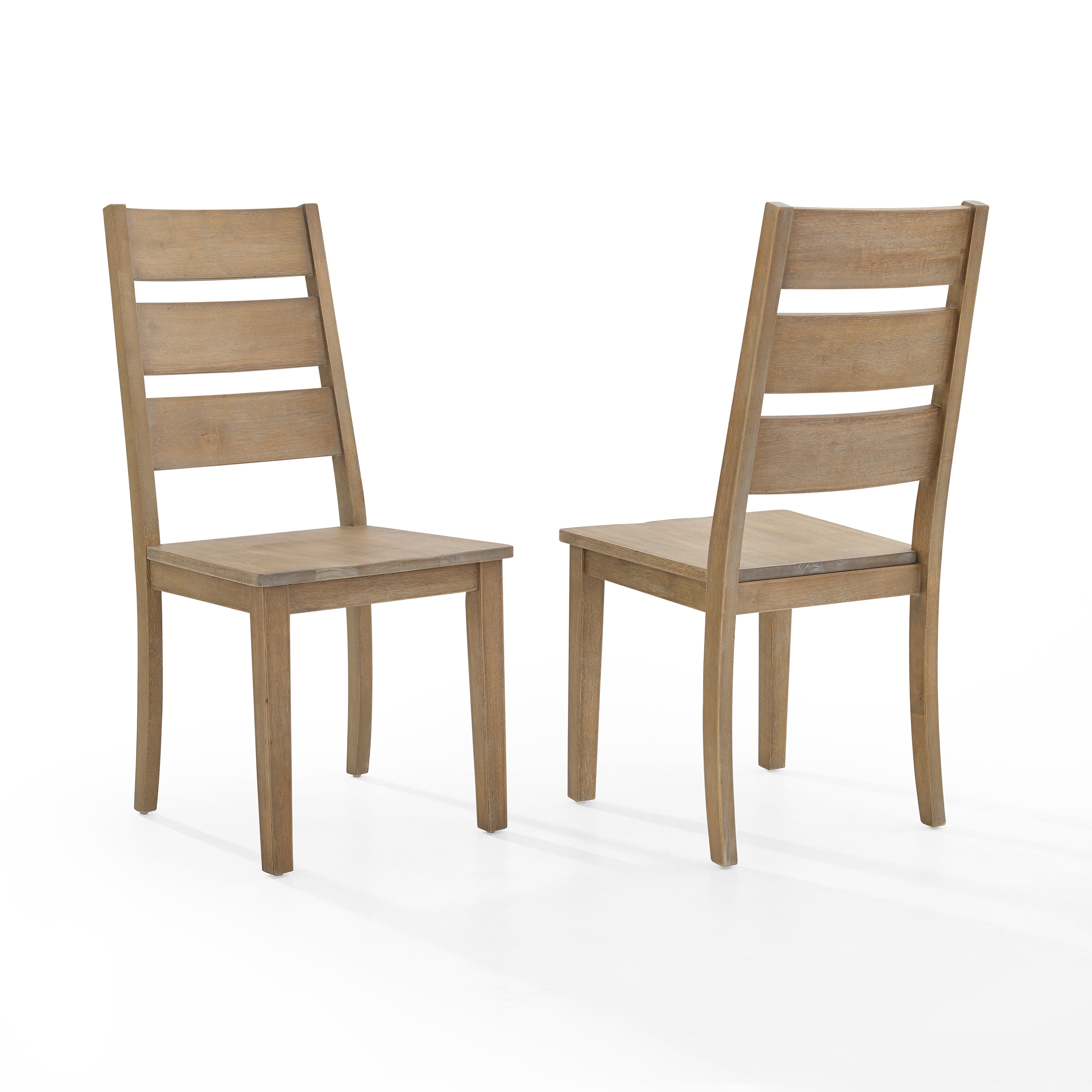 Crosley Furniture Joanna Farmhouse Wood Dining Chair in Rustic Brown (Set of 2)