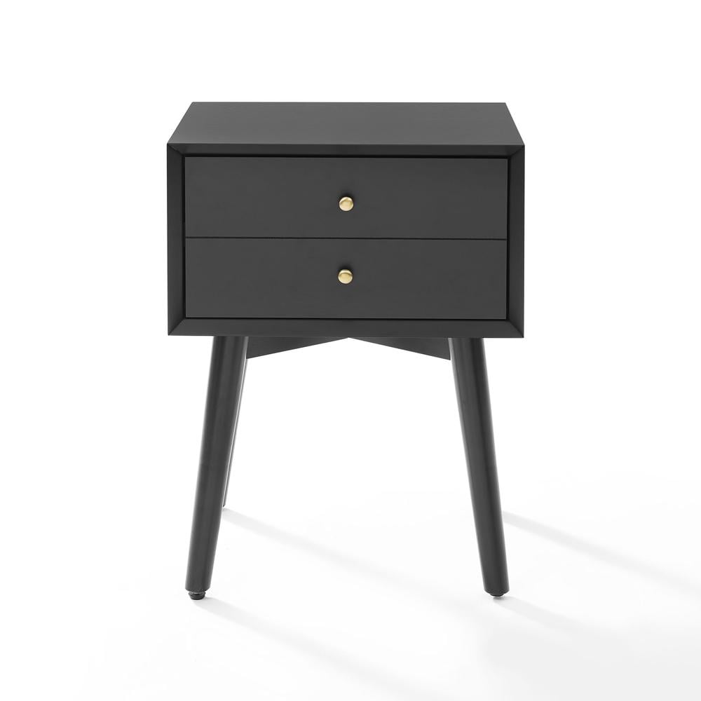 Crosley Furniture Landon Modern MDF Wood Night Stand in Matte Black