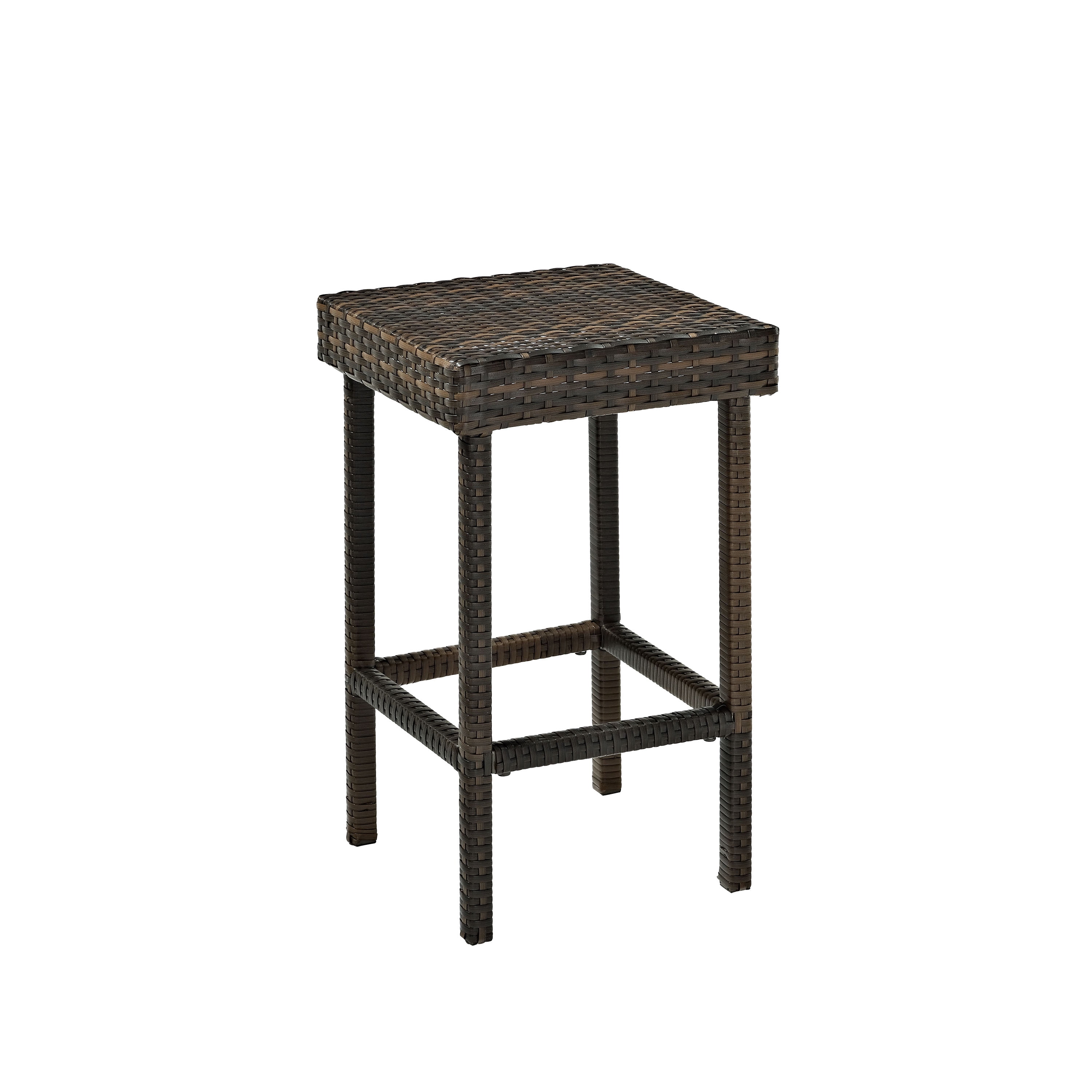 Crosley Furniture Palm Harbor Wicker Counter Height Outdoor Bar Stools, Set of 2, for Backyard, Patio, Deck