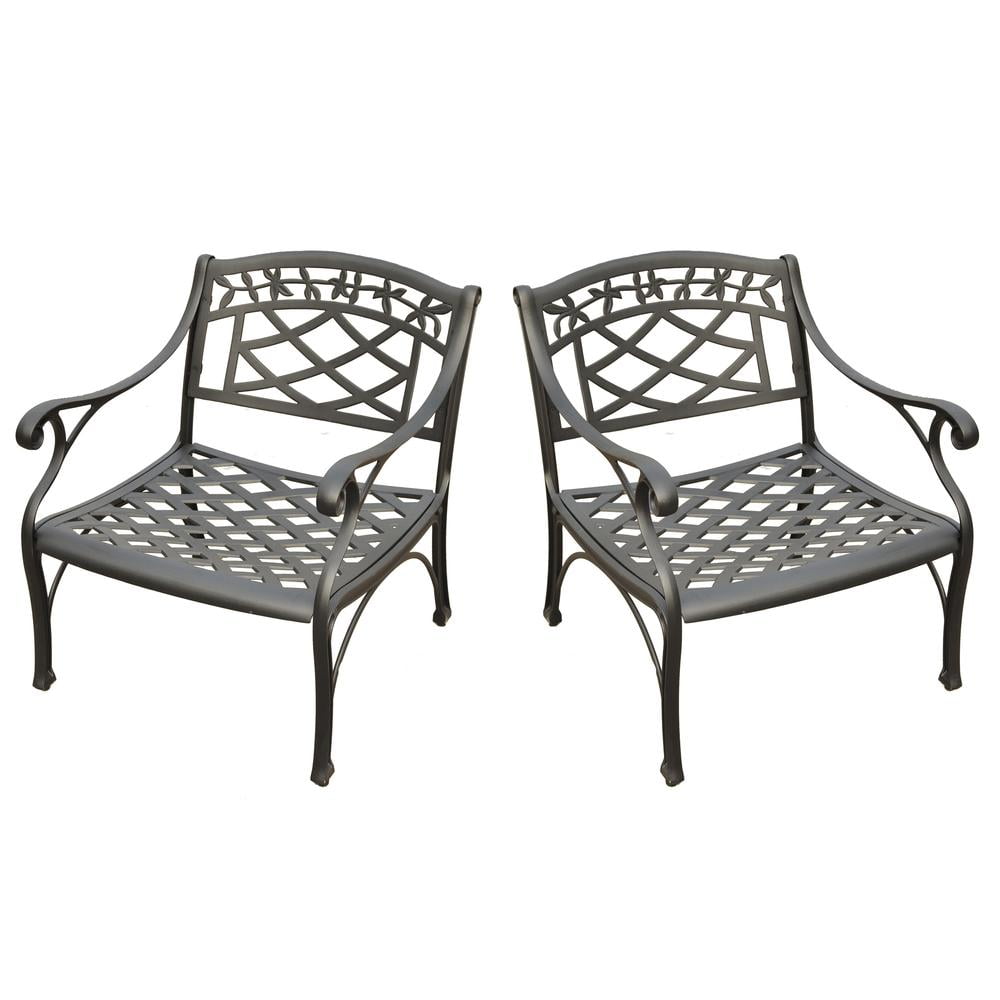 Crosley Furniture Sedona 2Pc Cast Aluminum Outdoor Lounge Chair Set