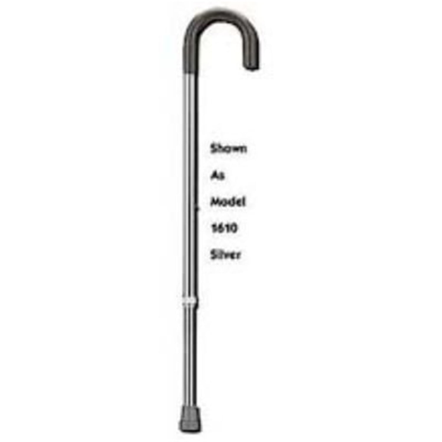 Curved handle adjustable aluminum cane, 6ea