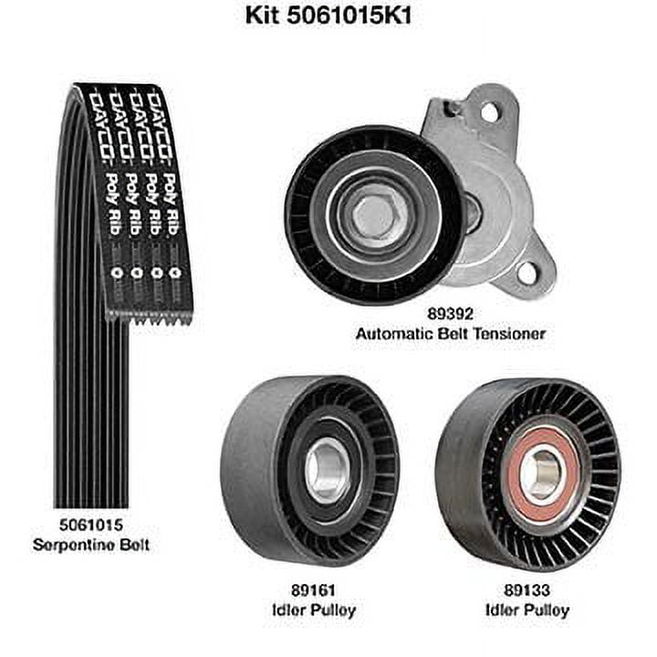 Dayco 5061015K1 - Serpentine Belt Drive Component Kit Fits select: 2007-2017 JEEP PATRIOT, 2007-2017 JEEP COMPASS