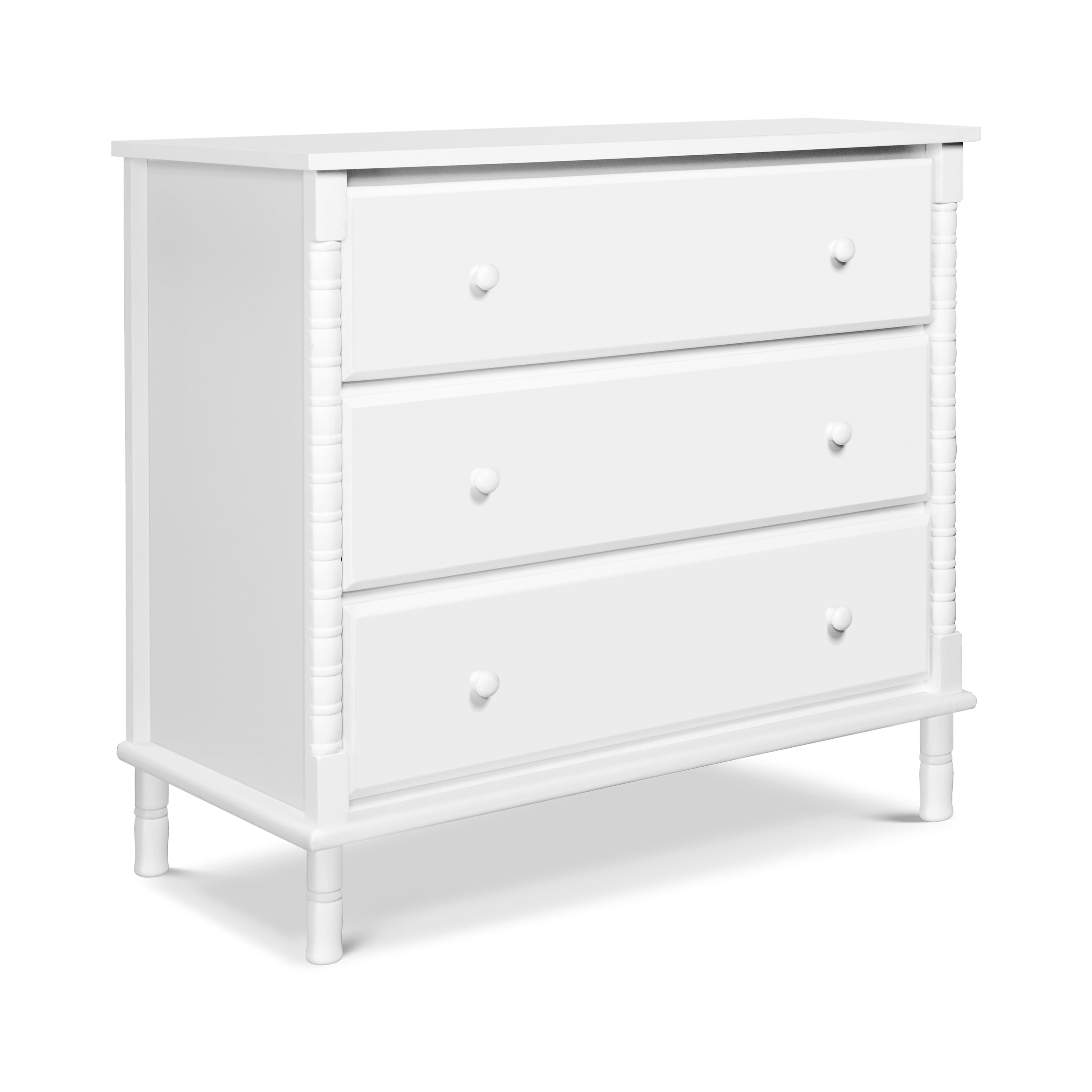 DaVinci Jenny Lind 3-Drawer Spindle Baby Dresser in White