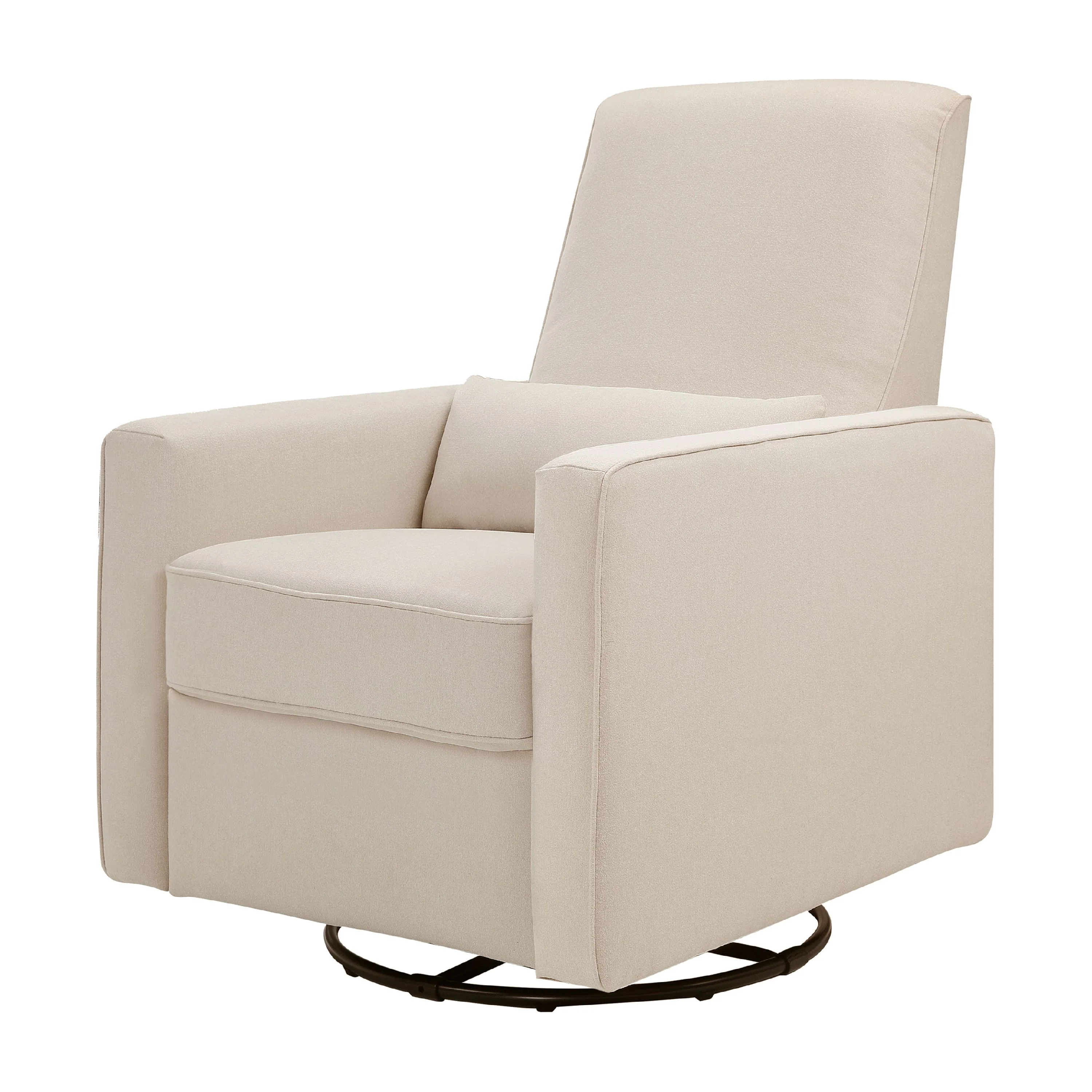 DaVinci Piper Glider Rocking Chair with Lumbar Pillow and Plush Leg Rest, Cream