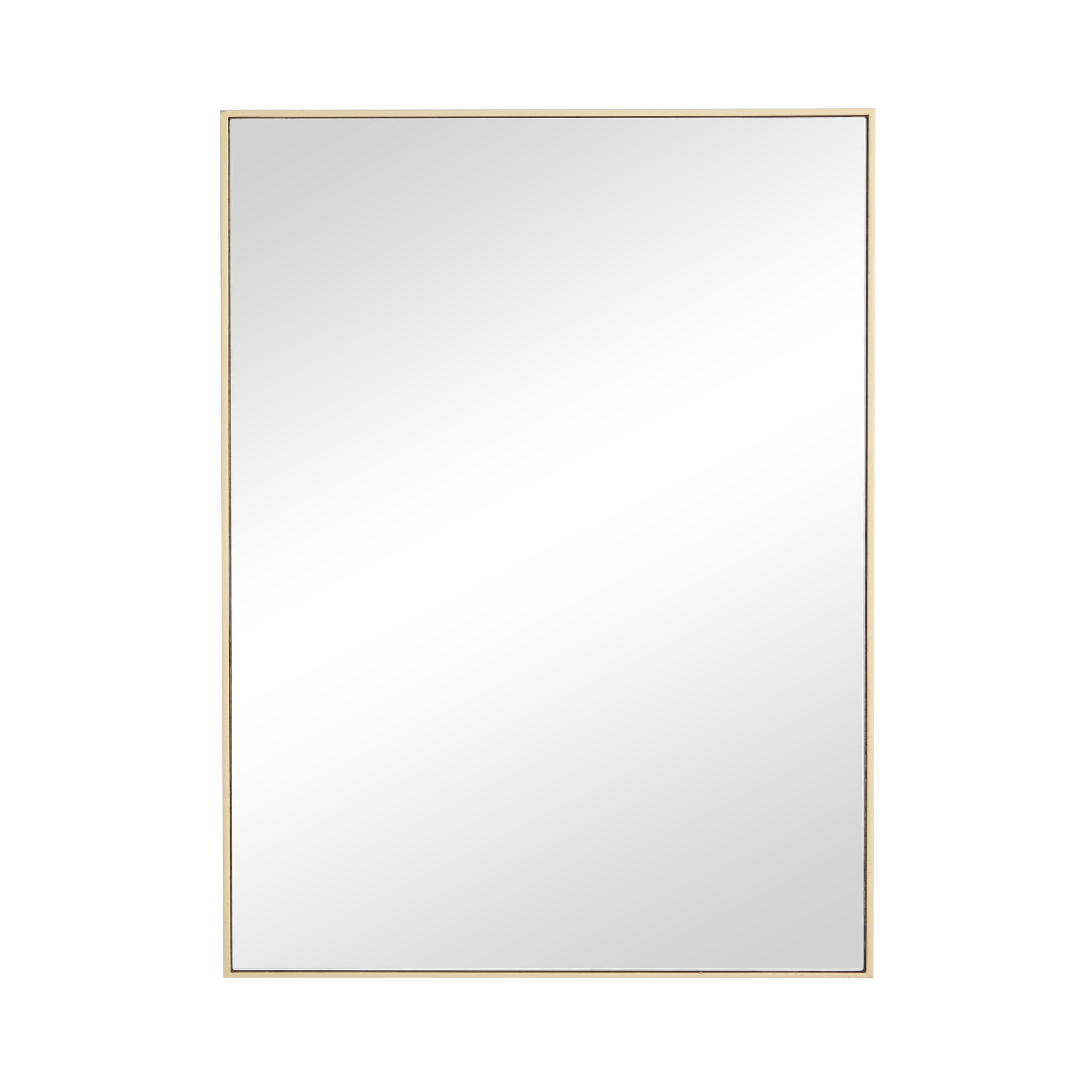 DecMode 18" x 24" Gold Wall Mirror with Thin Frame