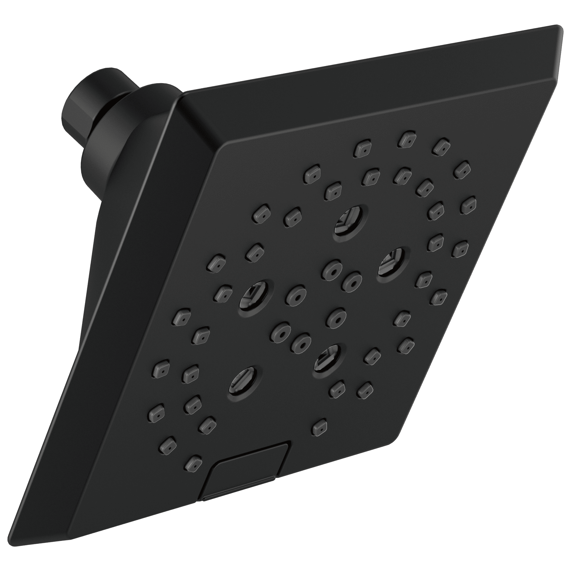 Delta H2Okinetic 5-Setting Angular Modern Raincan Shower Head - 52664-BL - Matte Black