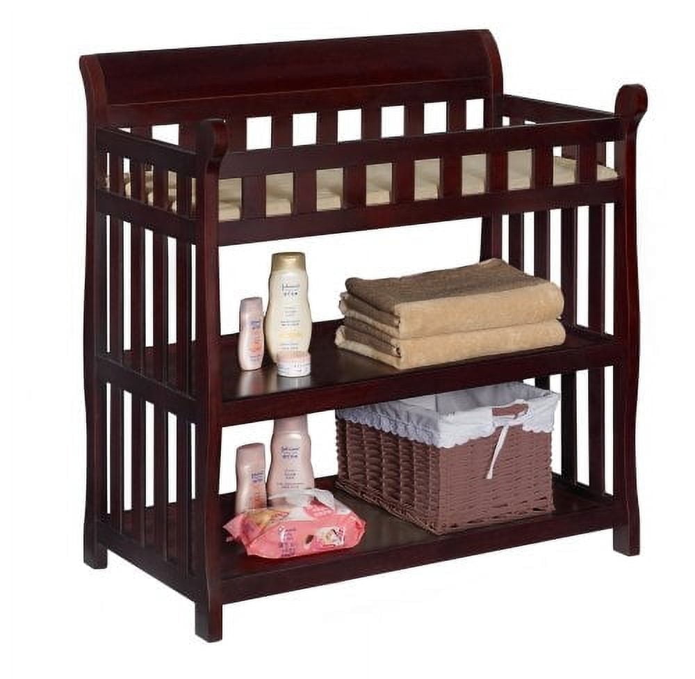 Delta Children Eclipse Changing Table with Pad, Espresso Cherry