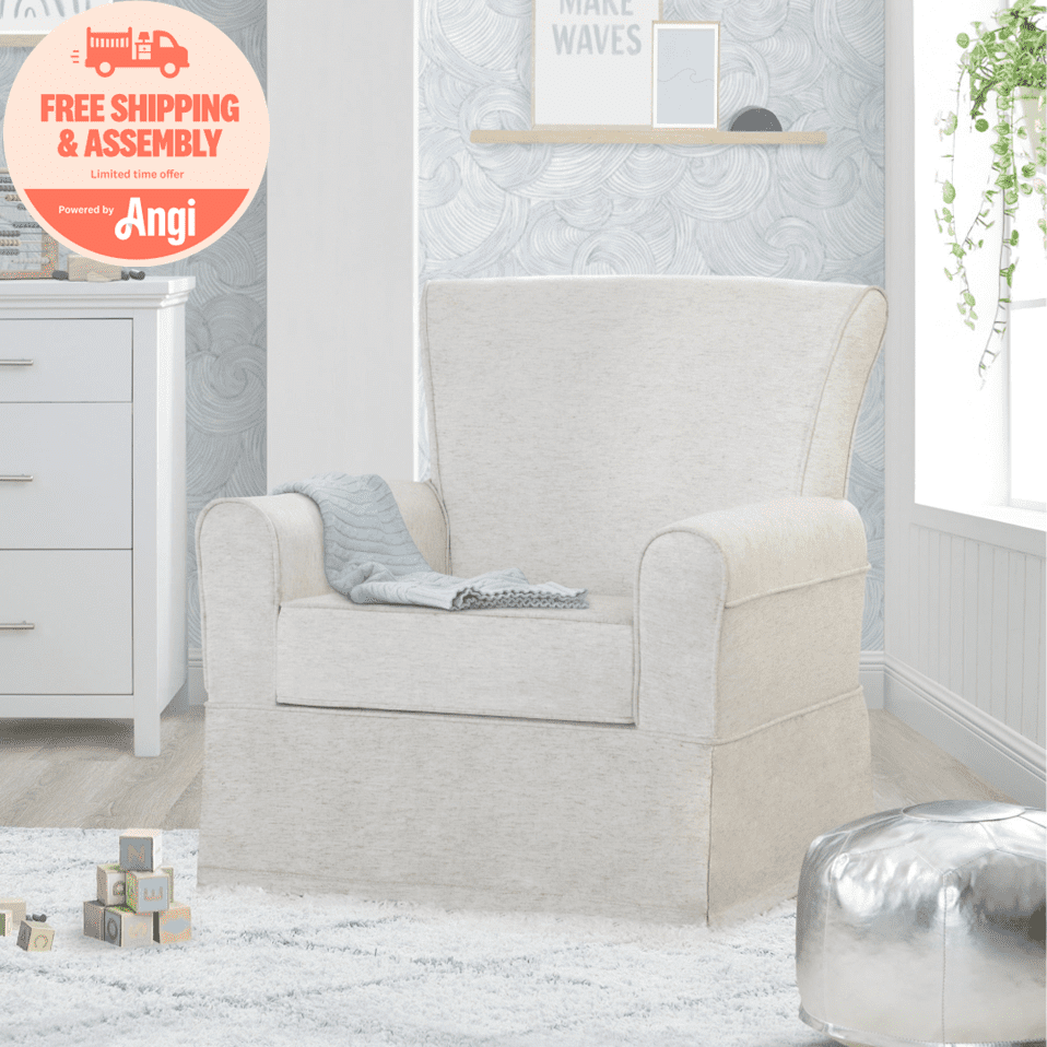 Delta Children Epic Nursery Glider Swivel Rocker Chair, Sand