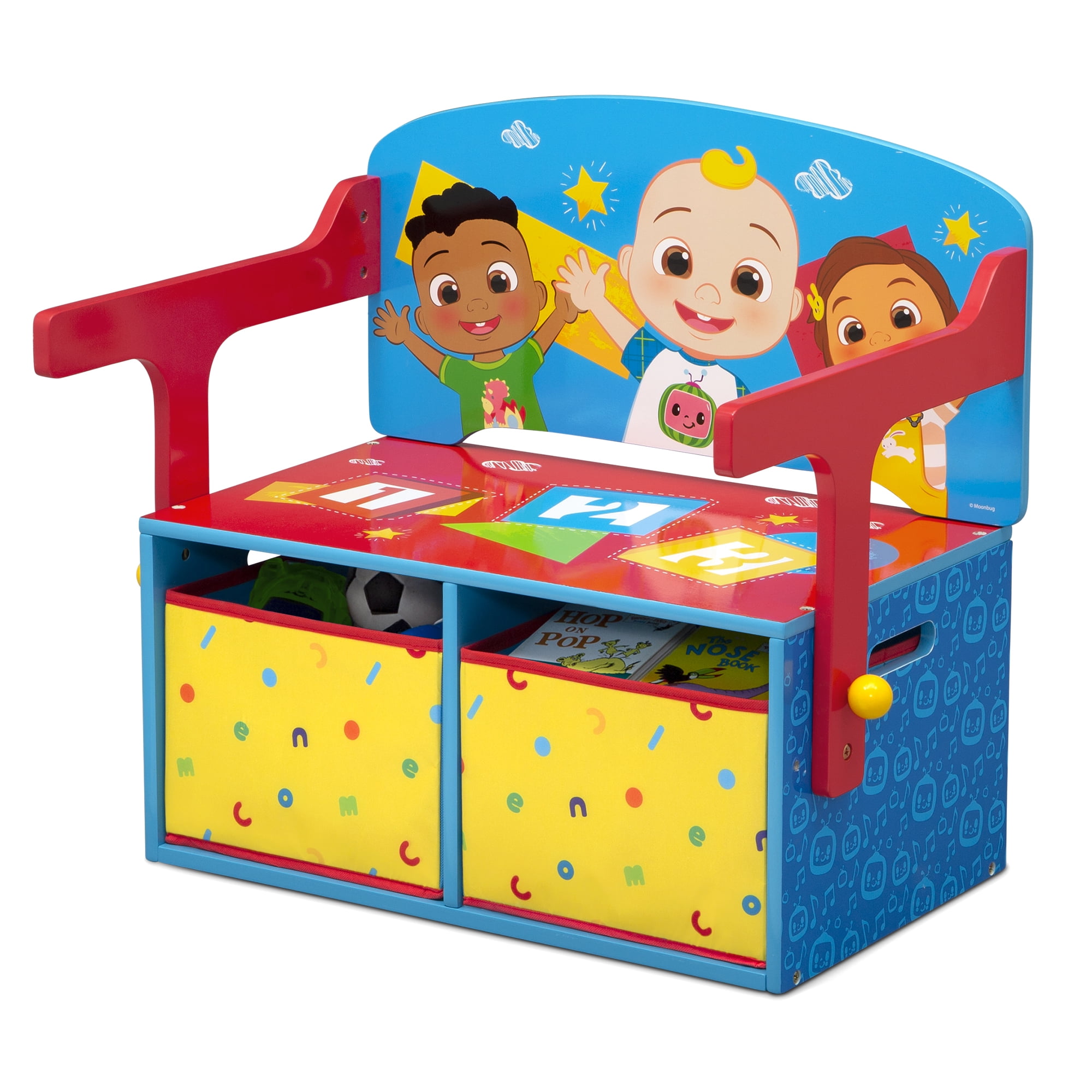 Delta Children Kids Convertible Activity Bench, Cocomelon