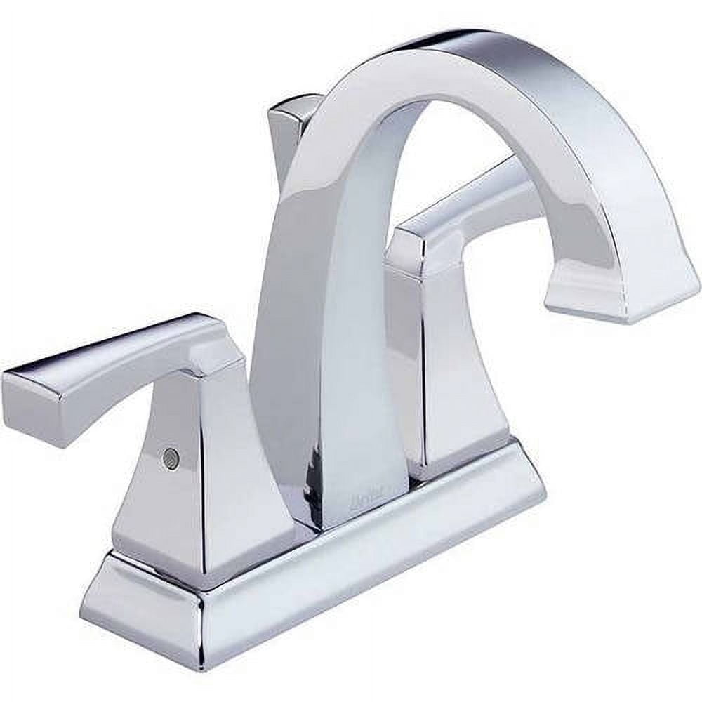 Delta Dryden Two Handle Centerset Bathroom Faucet with Metal Drain Assembly in Chrome 2551-MPU-DST