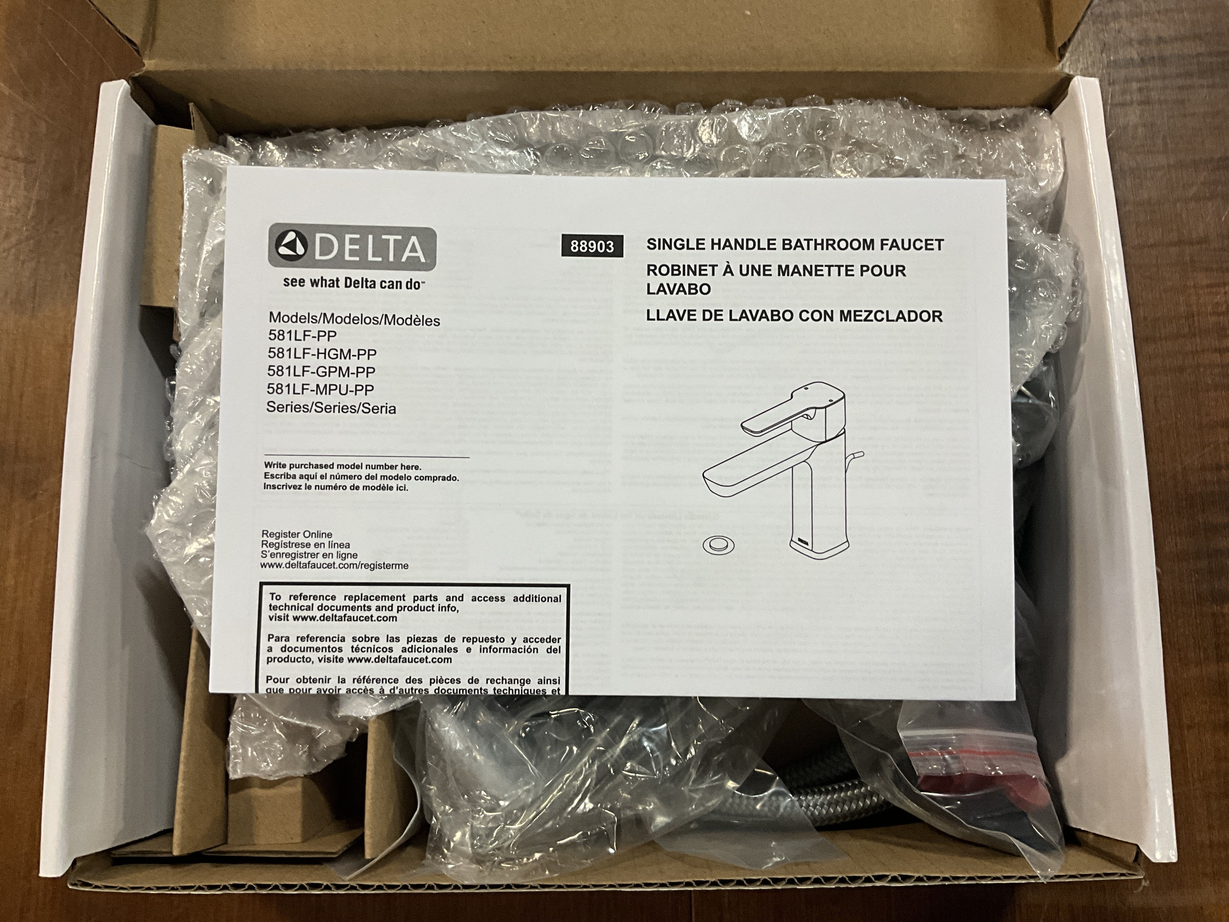 Delta Modern: Single Handle Project-Pack Bathroom Faucet