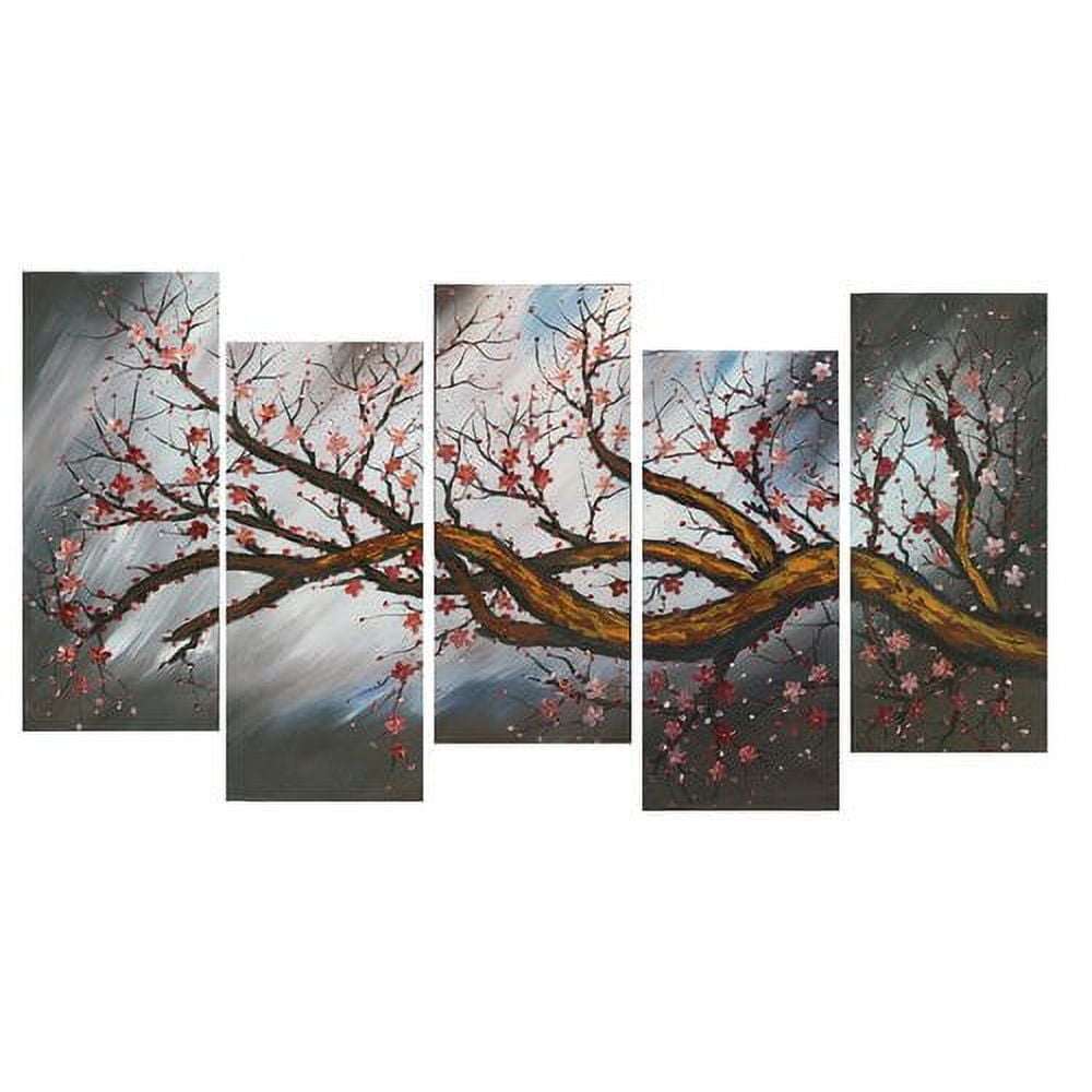 Design Art Blossoming Beauty Canvas Print Set, 5 Pieces, 60" x 32"