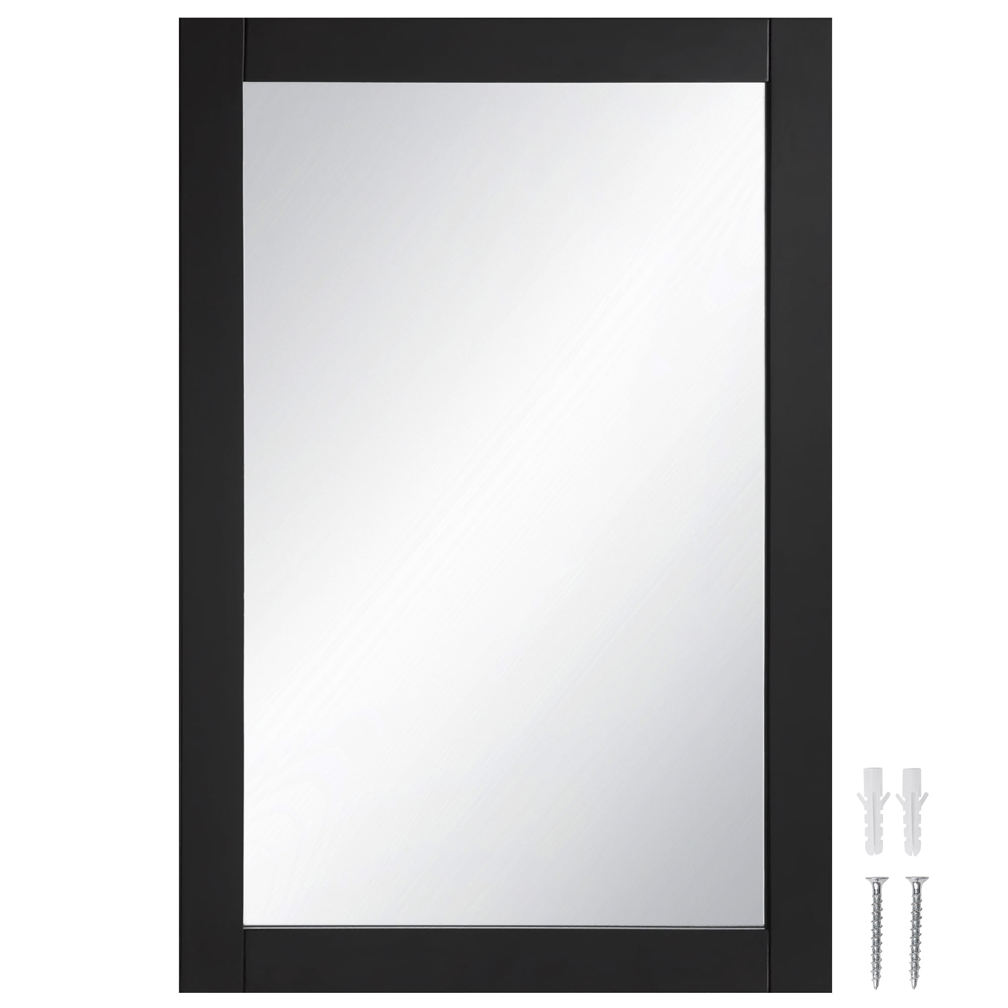 Design House Shorewood 20" x 30" Rectangular Wall Accent Mirror, Espresso