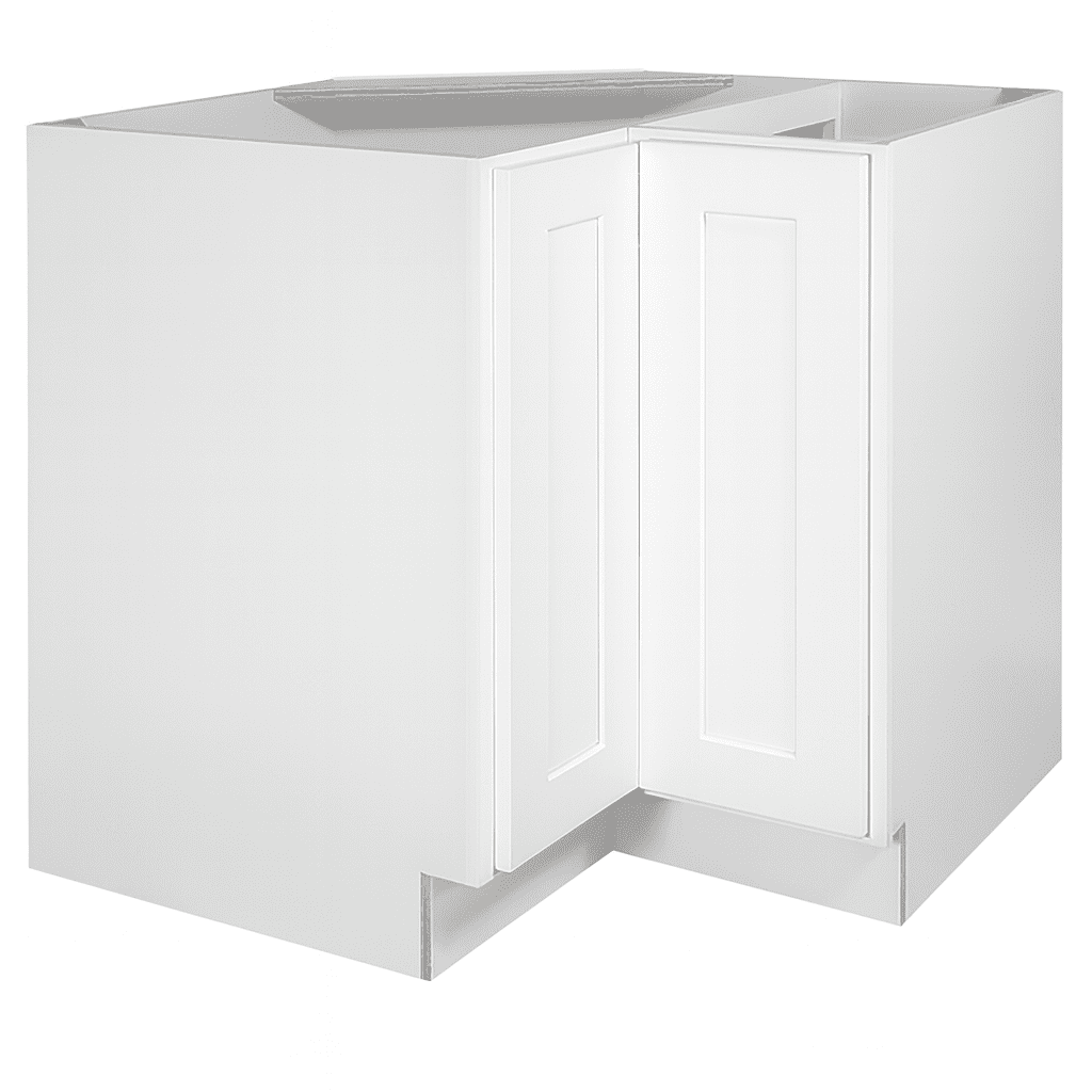 Design House Brookings 36" x 34.5" Solid Wood Ready to Assemble Lazy Susan Kitchen Cabinet, Sherwin Williams® White