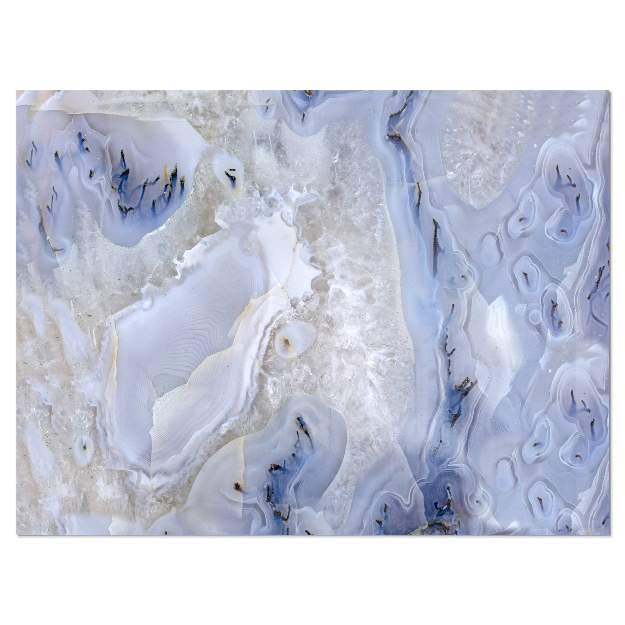 Designart 'Agate Stone Background ' Abstract Metal Wall Art Print