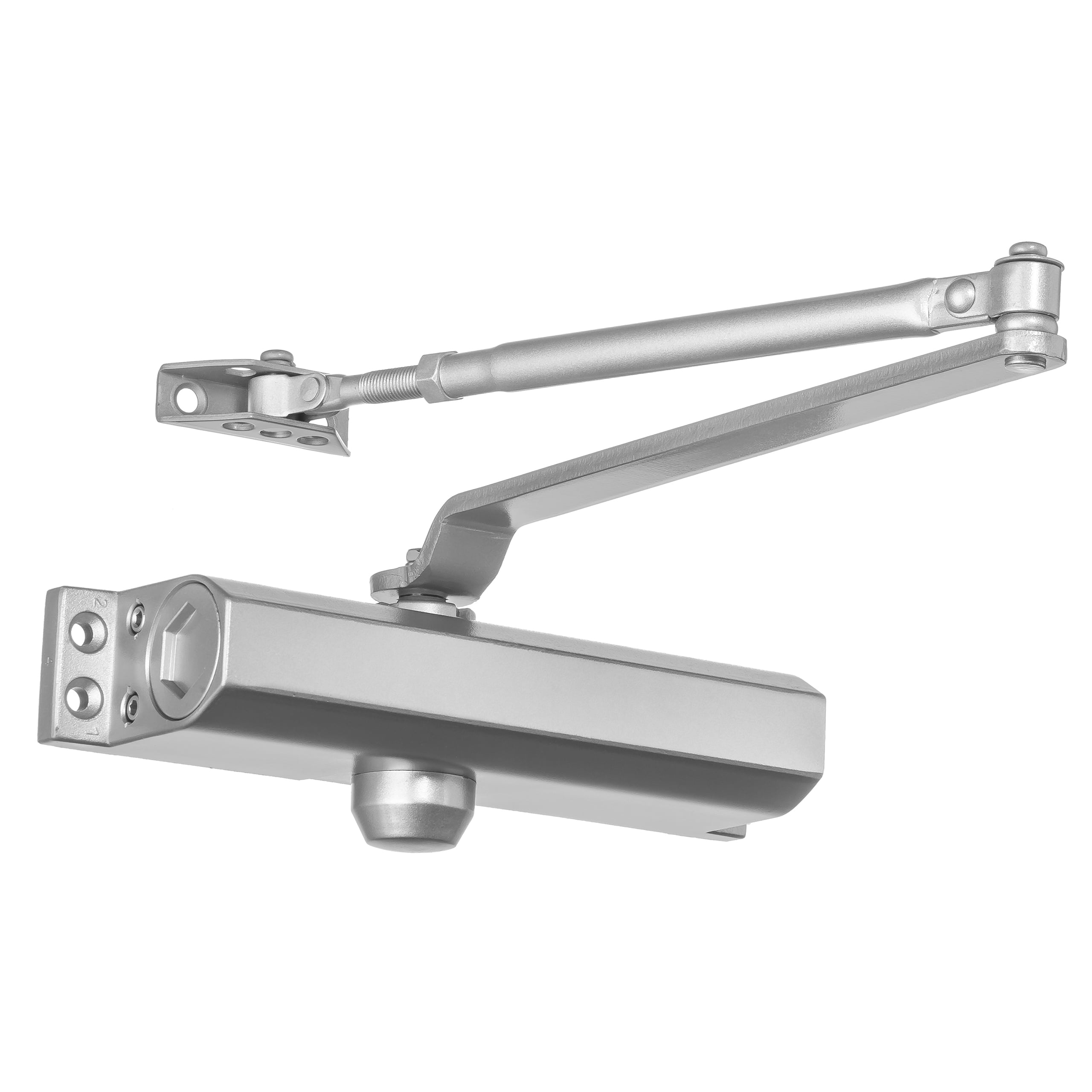 Dynasty Hardware 3000-ALUM Commercial Grade Door Closer, Size 3 Spring, Aluminum