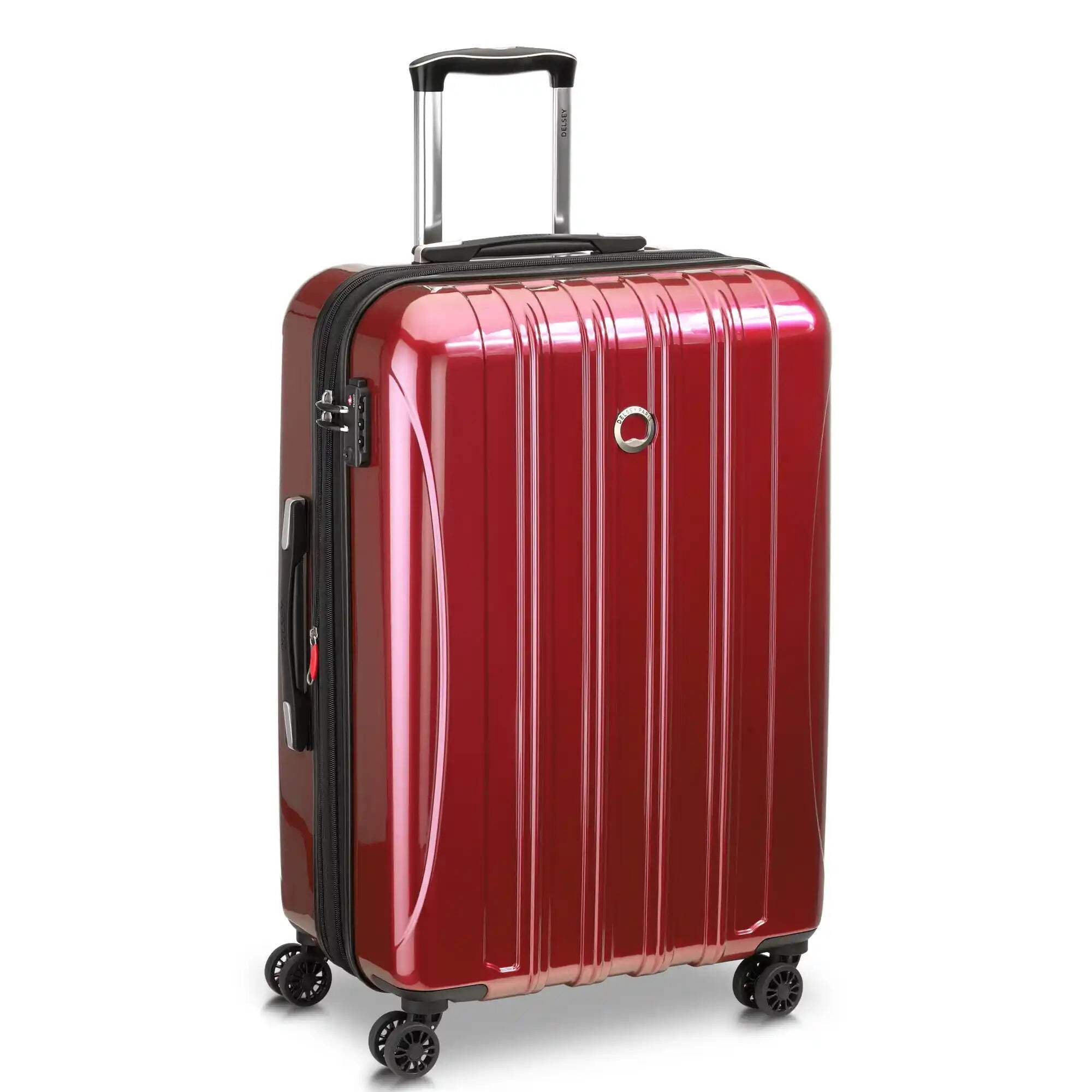 DELSEY PARIS Heilum Aero 27" Medium Checked Hardside Expandable Spinner Luggage, Red