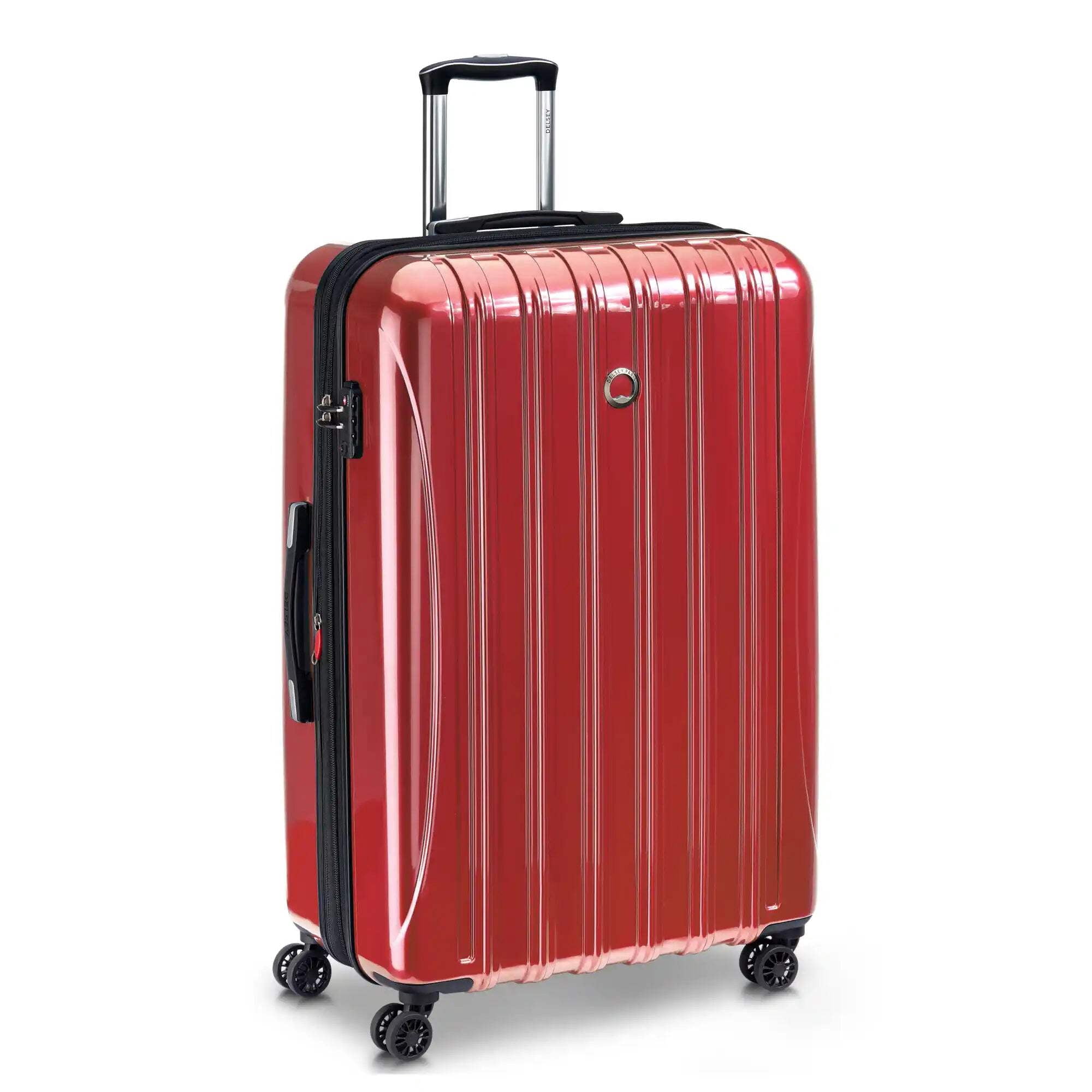 DELSEY PARIS Helium Aero 31" Large Checked Hardside Expandable Spinner Luggage, Red