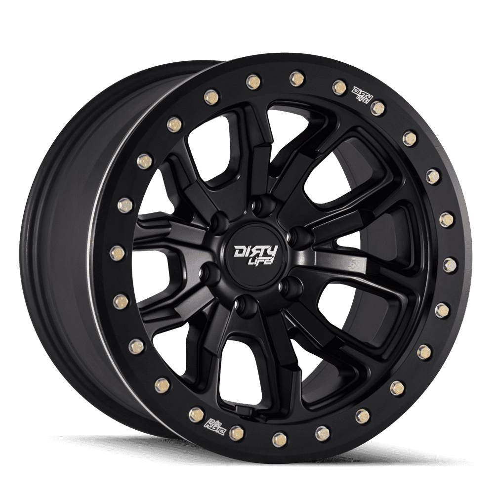 Dirty Life DT-1-9303 17x9 Matte Black Rim with Simulated Ring