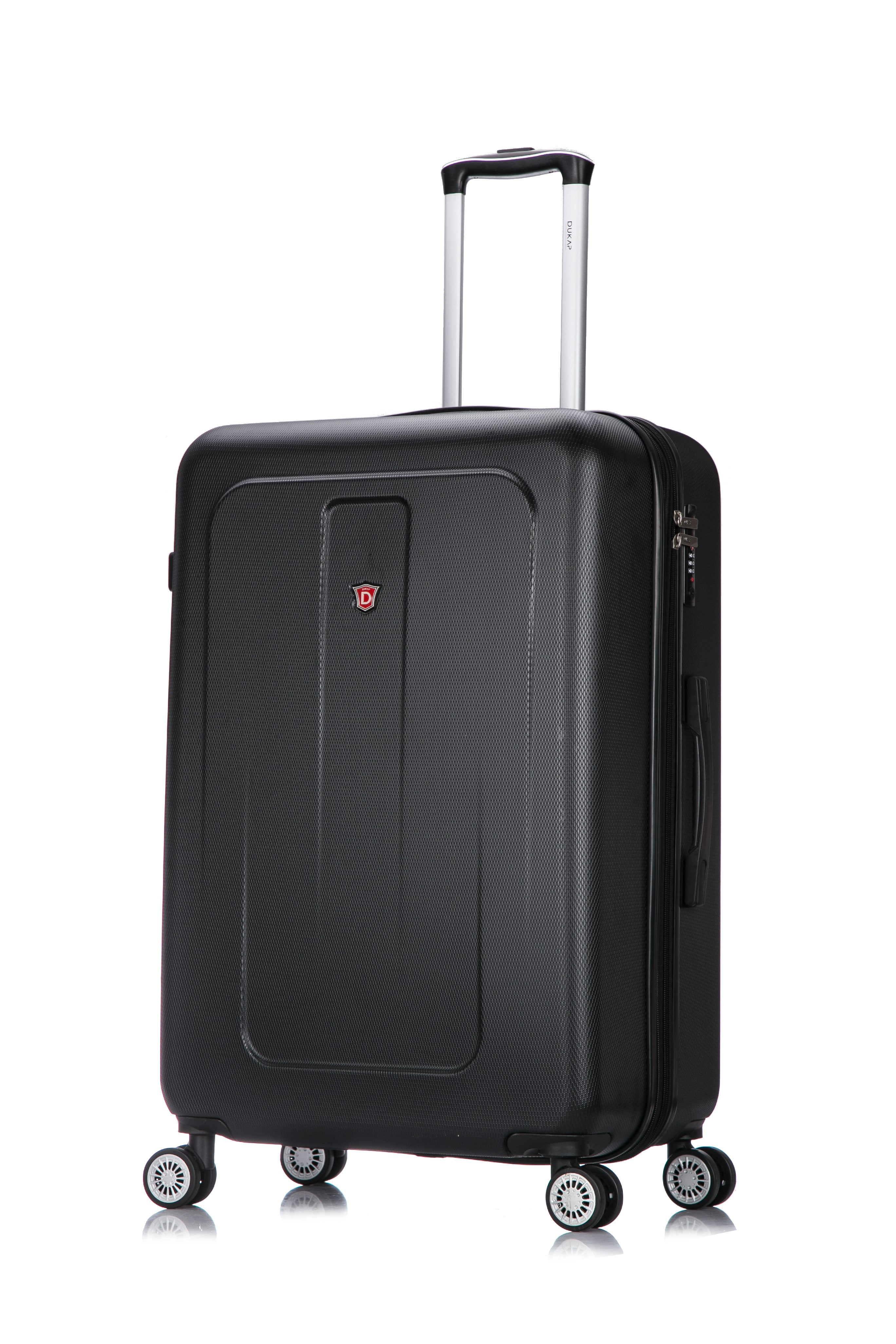 DUKAP Crypto 28" Hardside Lightweight Luggage with Spinner Wheels, Handle and Trolley, Black
