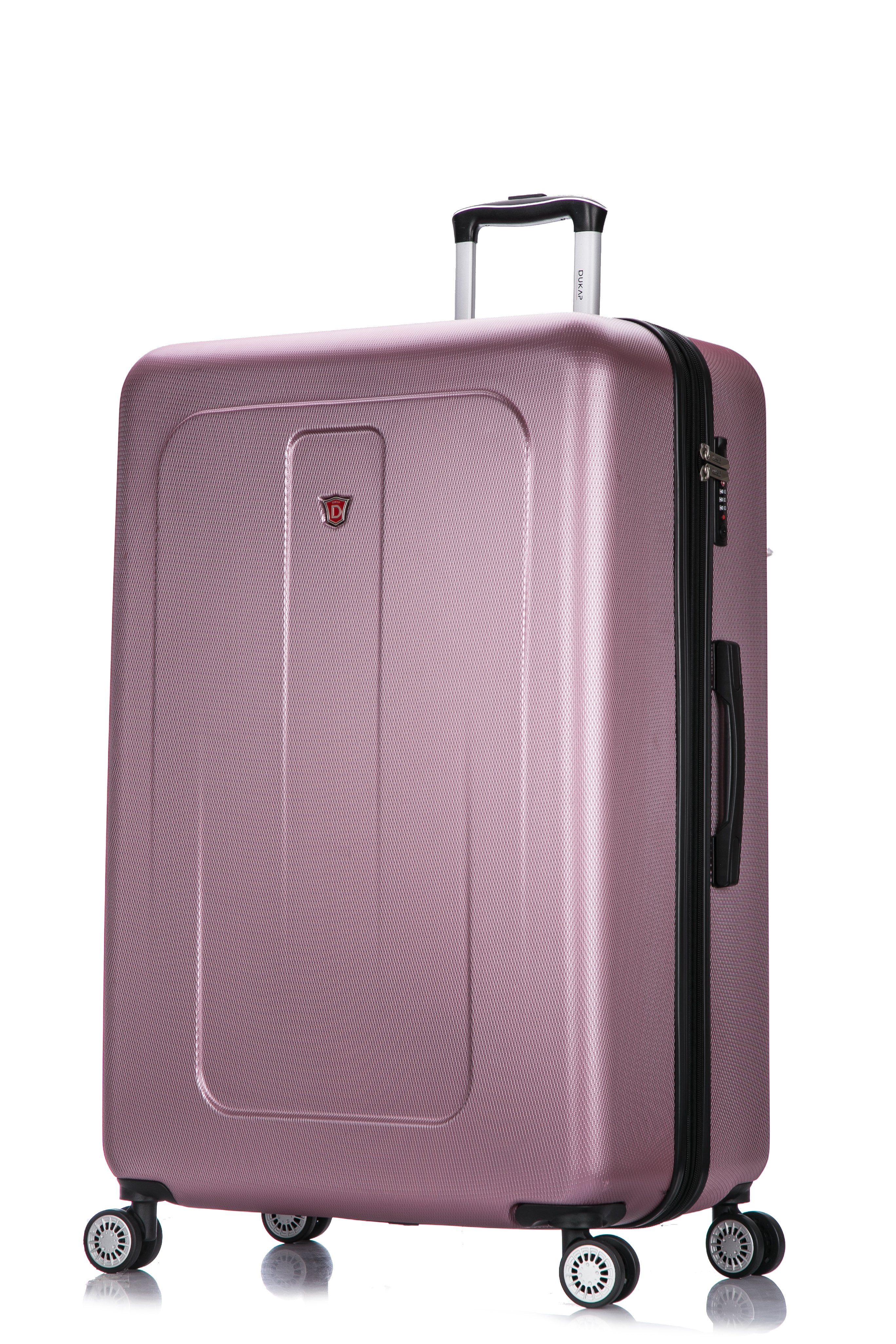DUKAP Crypto 32" Hardside Lightweight Luggage with Spinner Wheels, Handle and Trolley, Rose Gold