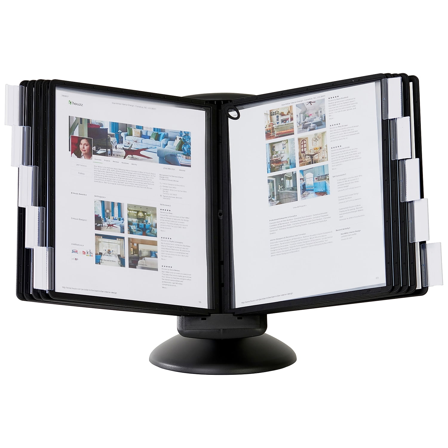 DURABLE Motion Reference System, 10 Double-Sided Panels, Letter-Size, Black, SHERPA Design (553901)