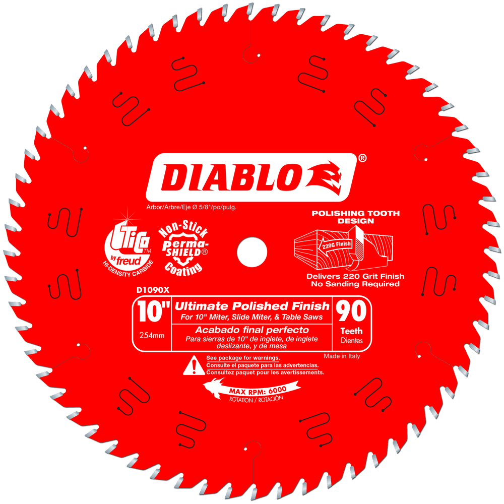 Diablo D1090X 10-Inch 90 Tpi Fine Finish Circular Saw Blade