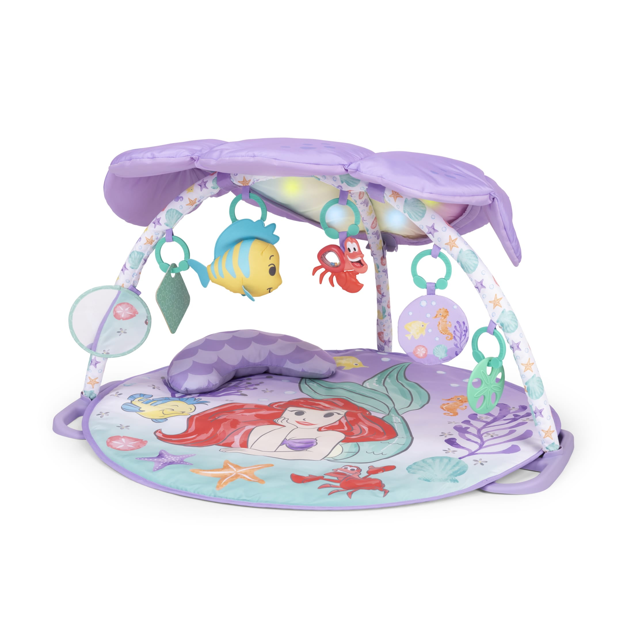 Disney Baby The Little Mermaid Baby Activity Gym & Play Mat with Tummy Time Pillow by Bright Starts
