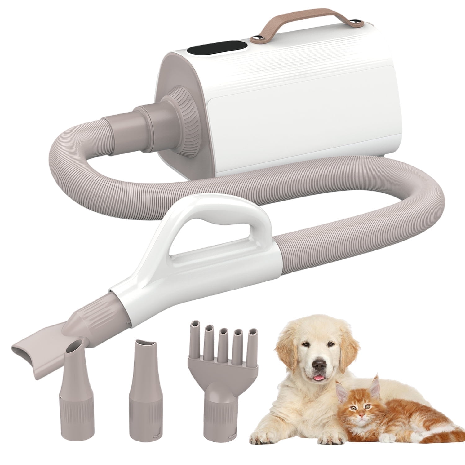 Dog Hair Dryer Blower for Grooming - Professional High Velocity 4.5HP Blow Dryer for Dogs - Pet Dryer Adjustable Heat Low Noise Quiet Air Flow