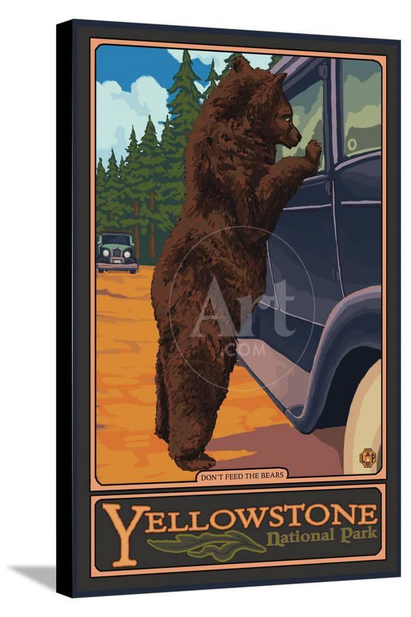 Dont Feed the Bears, Yellowstone National Park, Wyoming, Animals Stretched Canvas Wall Art by Lantern Press Sold by Art.Com