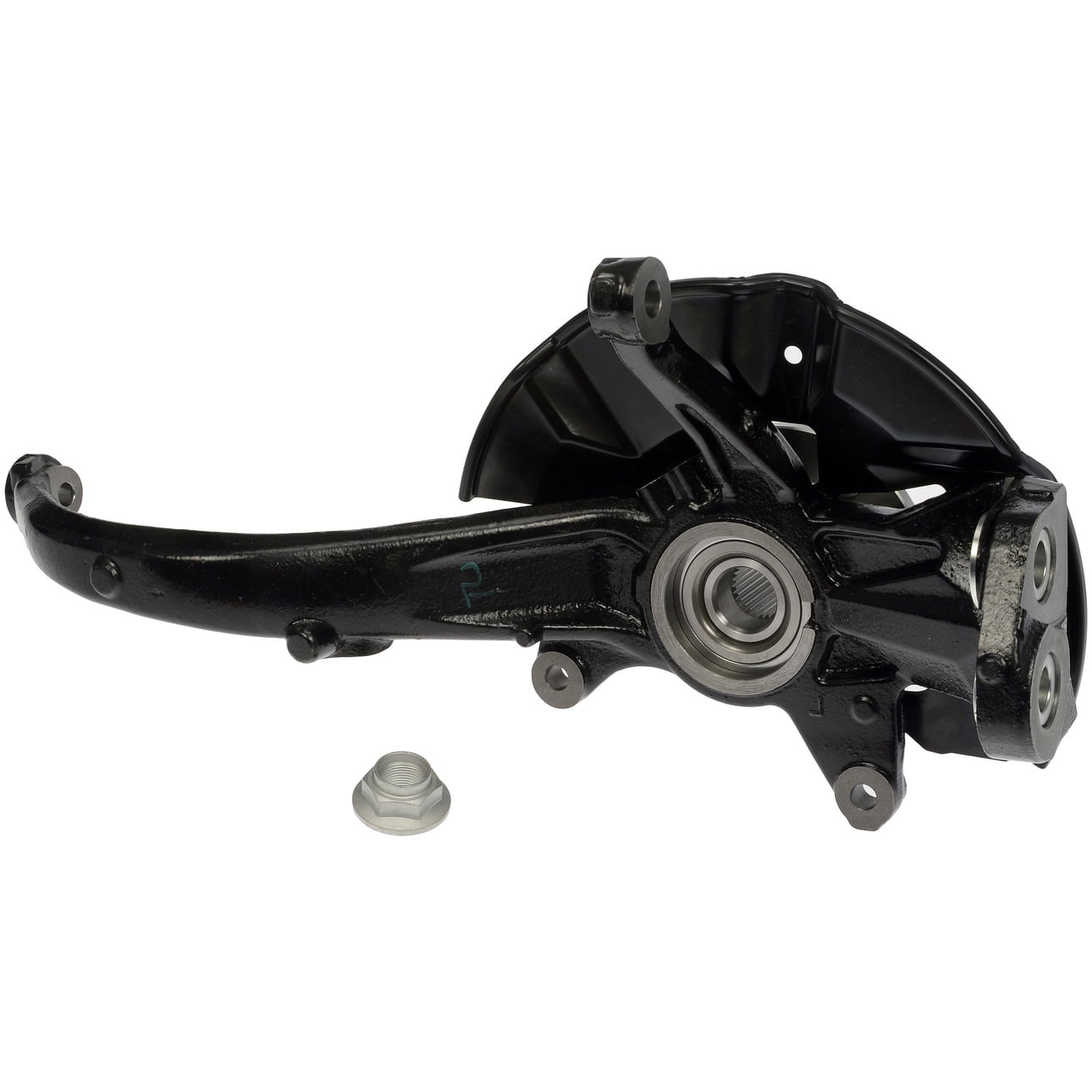 Dorman 686-379 Front Driver Side Steering Knuckle Kit for Specific Mazda Models, Black; Natural