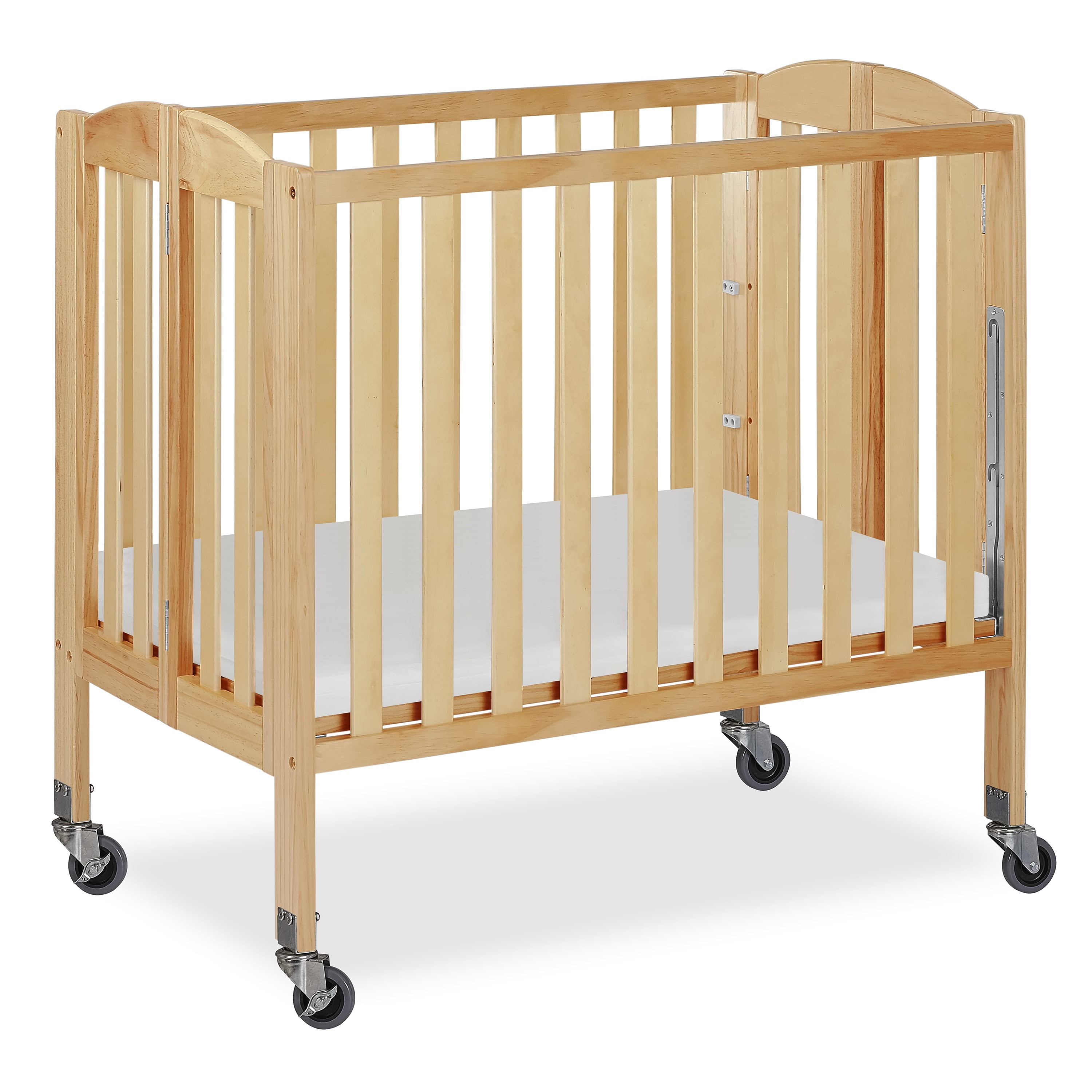 Dream On Me Birch 3-in-1 Folding Portable Mini Crib, Natural