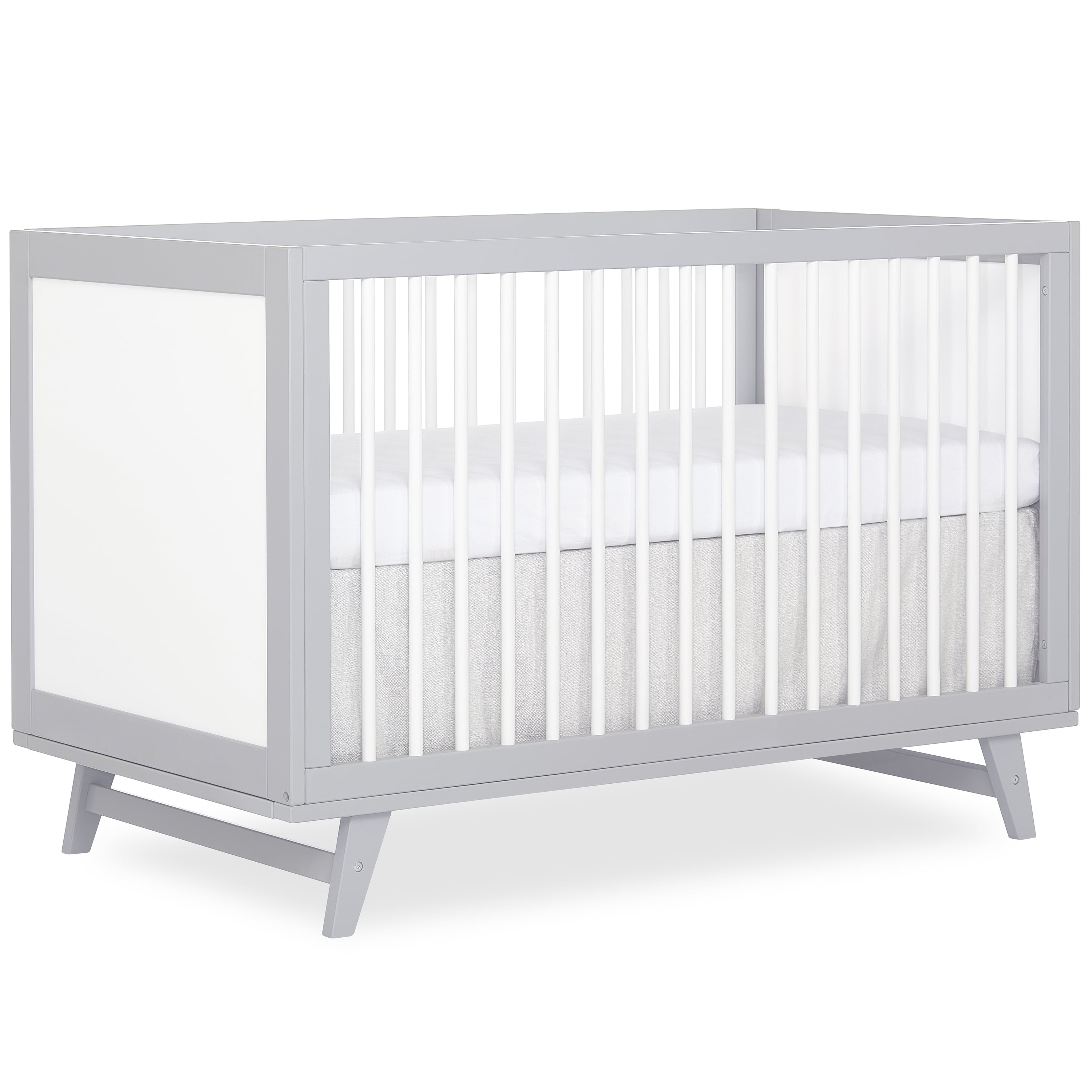 Dream On Me Carter 5-in-1 Full Size Convertible Crib, Grey and White