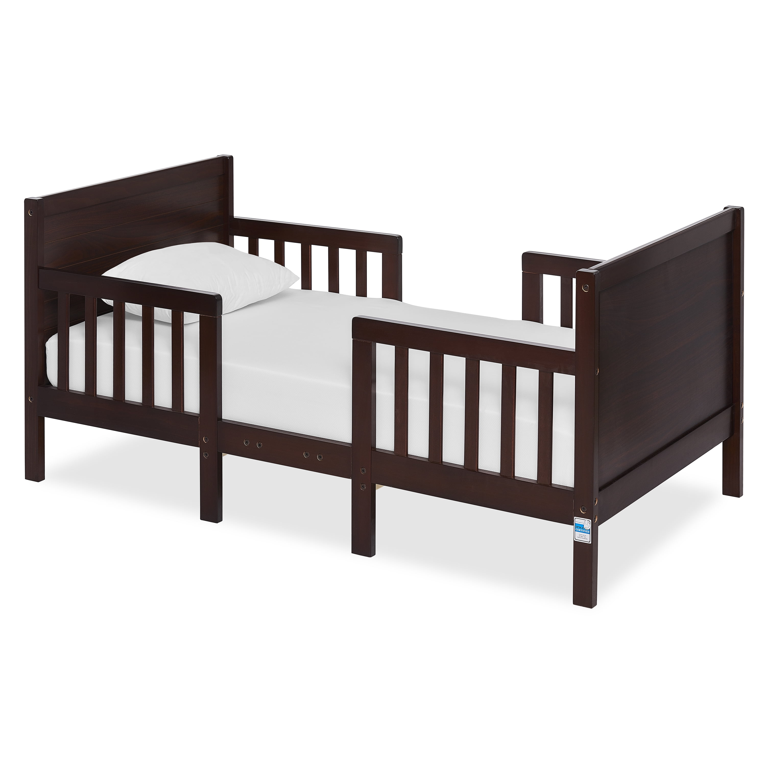 Dream On Me Hudson 3 in 1 Convertible Toddler Bed, Espresso