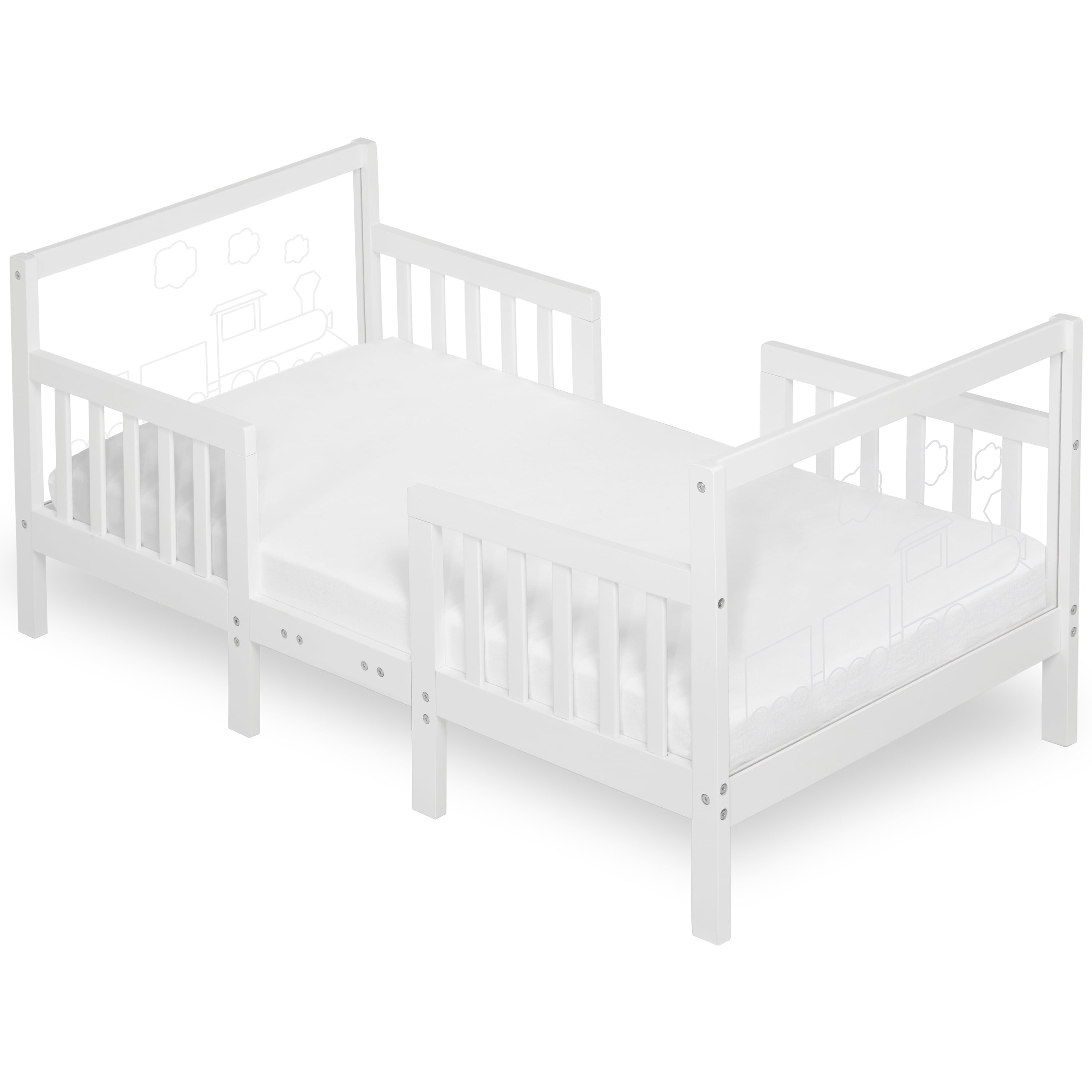 Dream On Me Polar Express Toddler Bed in White