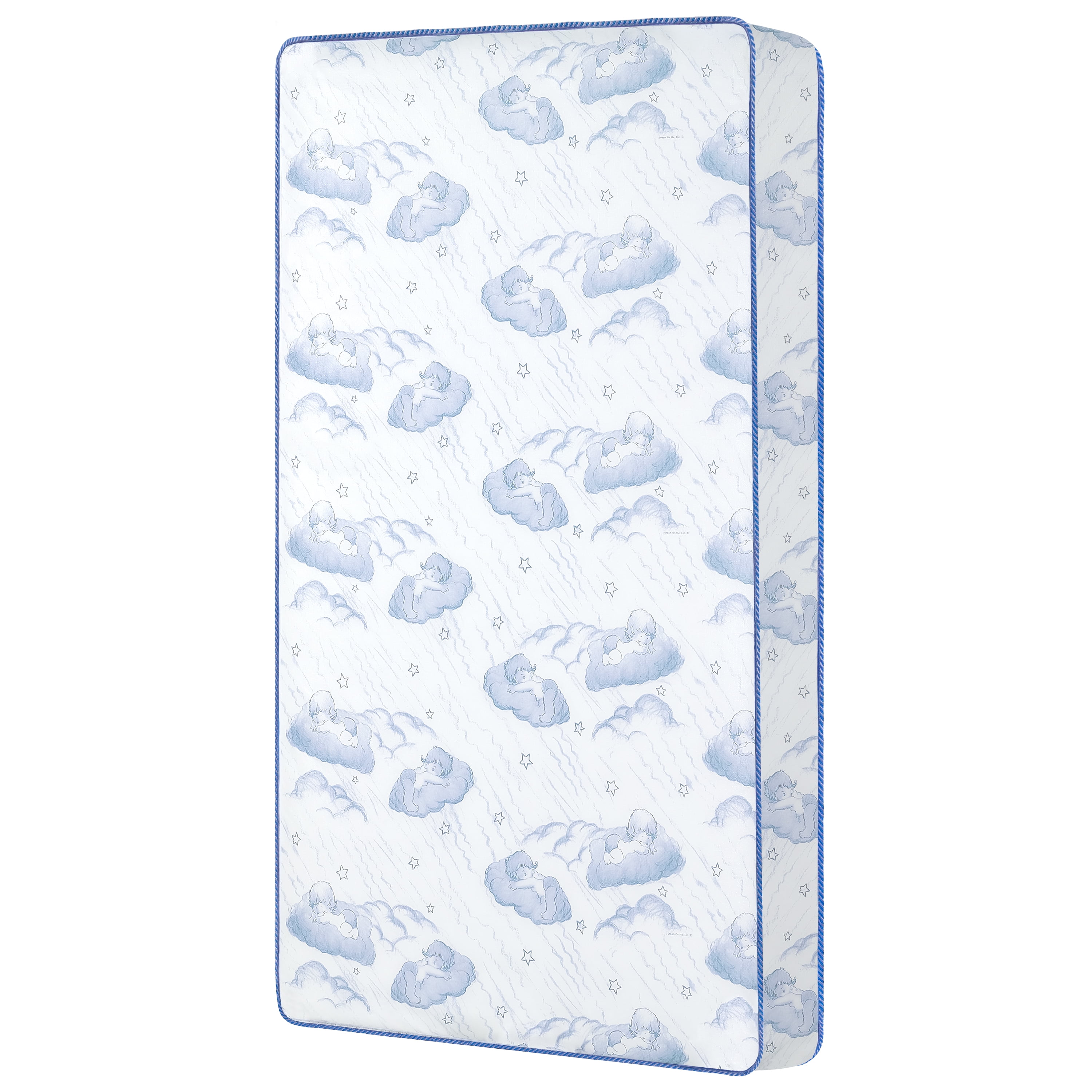 Dream On Me Sweet Dreams 88 Coil Spring Crib and Toddler Bed 6" Mattress, Blue