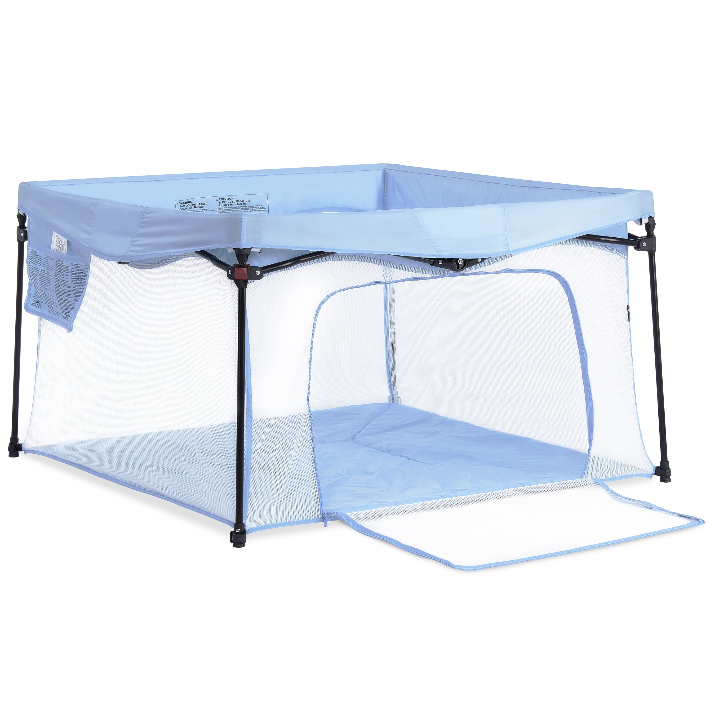 Dream On Me Ziggy Square Playpen, Blue, (Model # 4432-BLU)