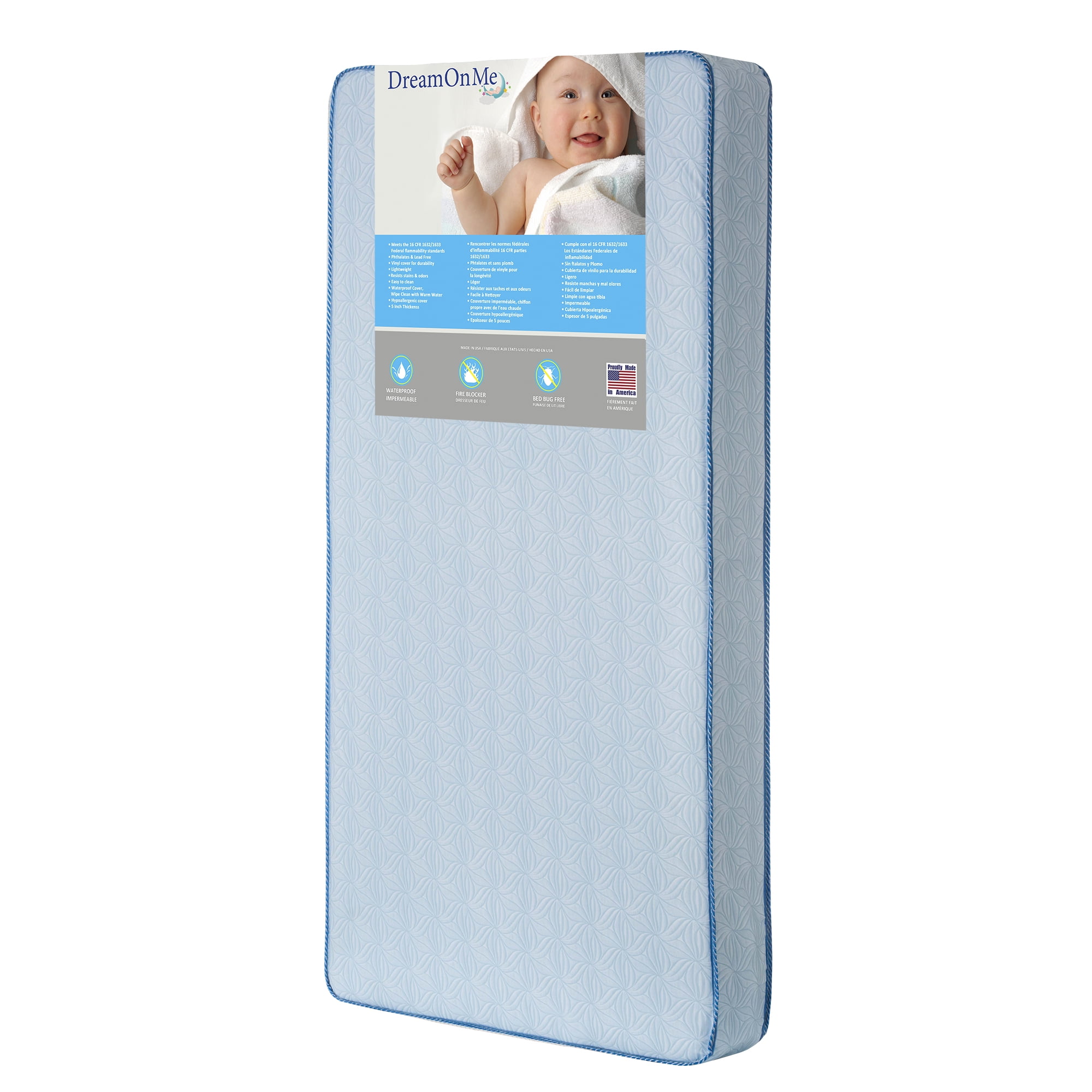 Dream on Me Moonlight 130 Coil Crib & Toddler Innerspring Mattress