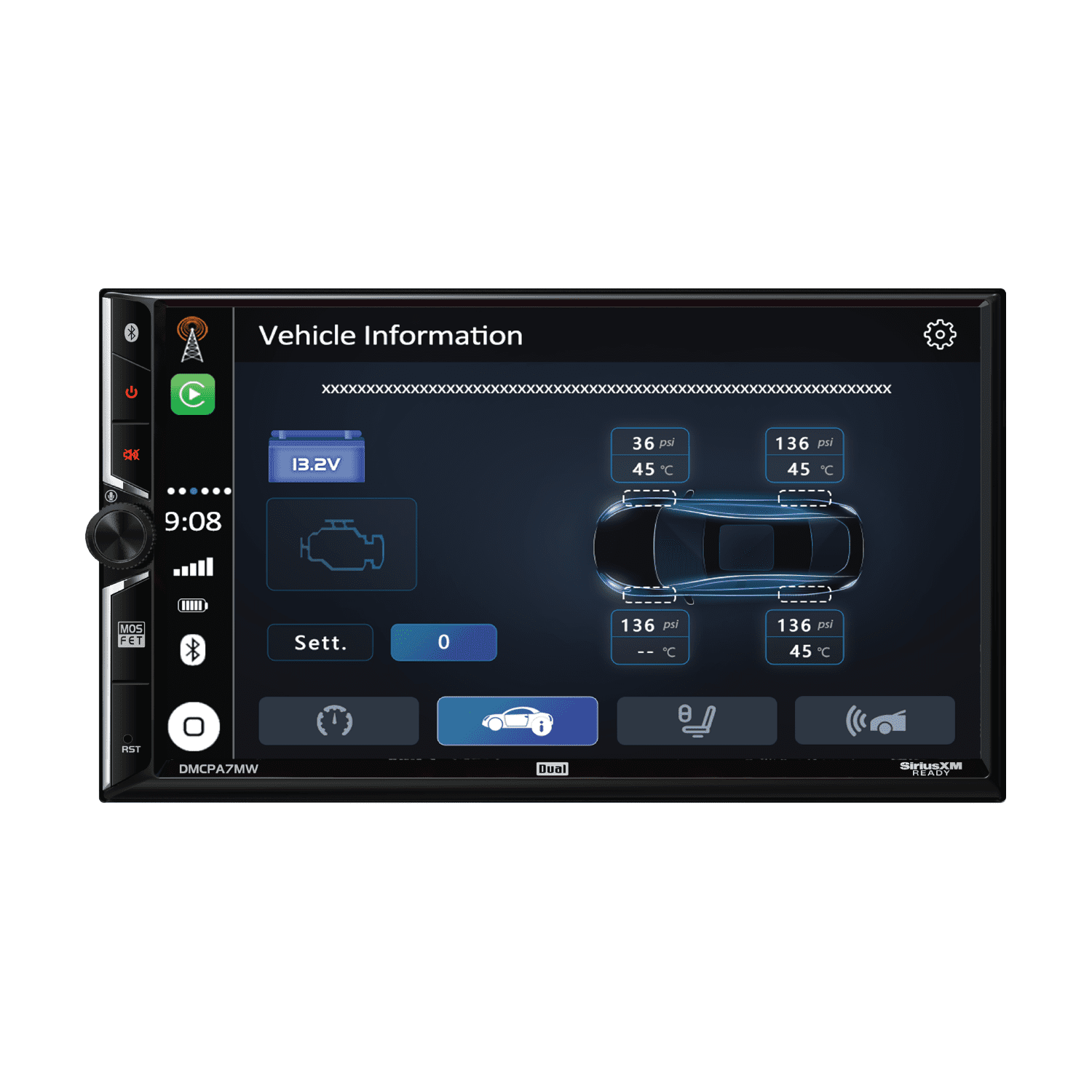 Dual Electronics 7" Touchscreen Car Stereo Receiver with Wired/Wireless Apple CarPlay & Android Auto – iDatalink Maestro Ready, Double DIN, Bluetooth, USB – DMCPA7MW (New)