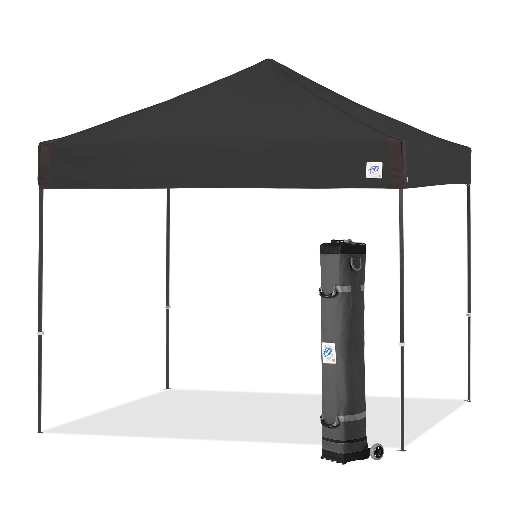 E-Z Up® Pyramid™ Instant Shelter® Outdoor Canopy, 10' x 10', Black, Assembled Width 120"
