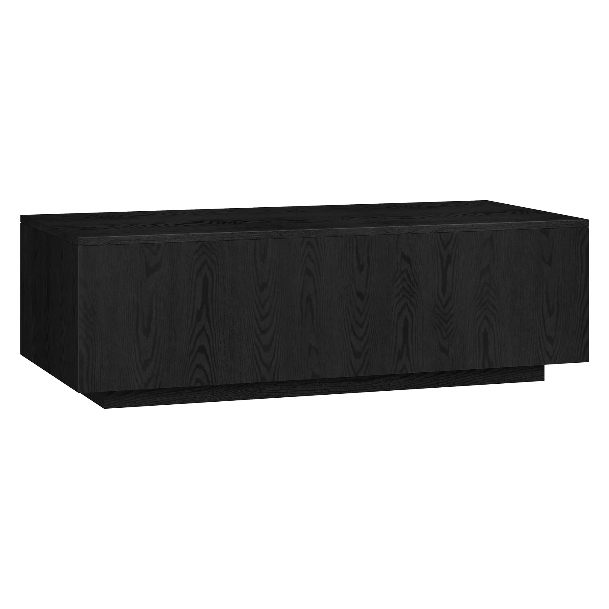 Evelyn&Zoe Paxton Modern Fiberboard Coffee Table, Black Grain